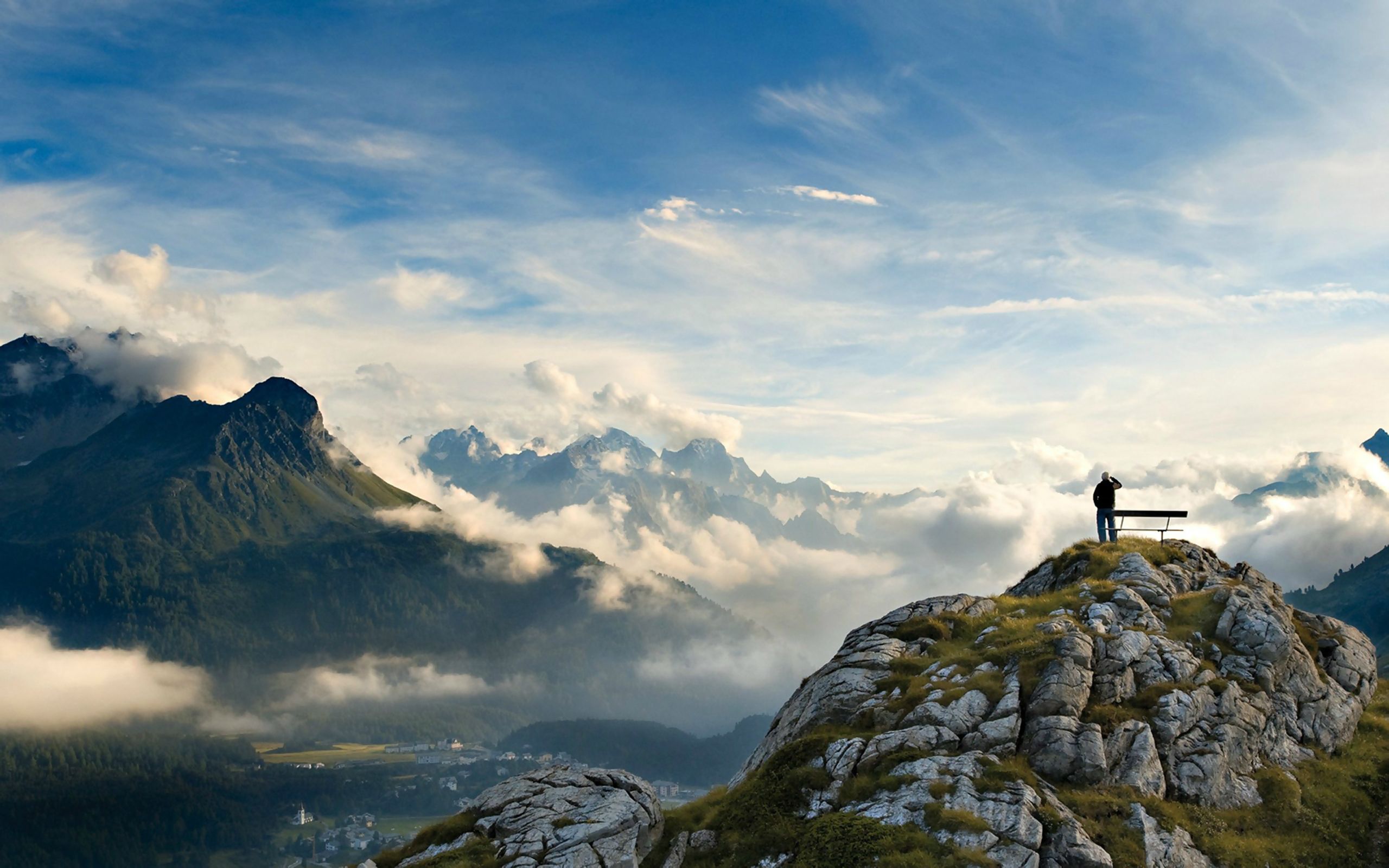 2560x1600 bench, On, Top, Of, The, World Wallpaper HD / Desktop and Mobile Background
