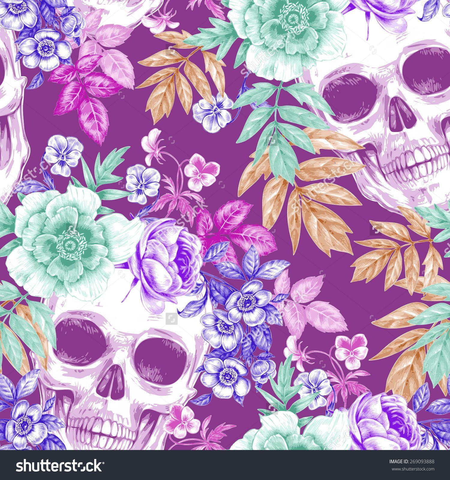1500x1600 skulls flower wallpaper wallpaper, Flower