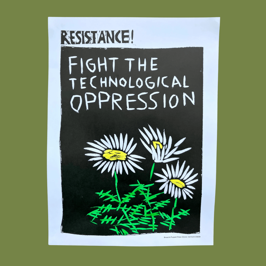 1080x1080 Fight the Technological Oppression Mini Print