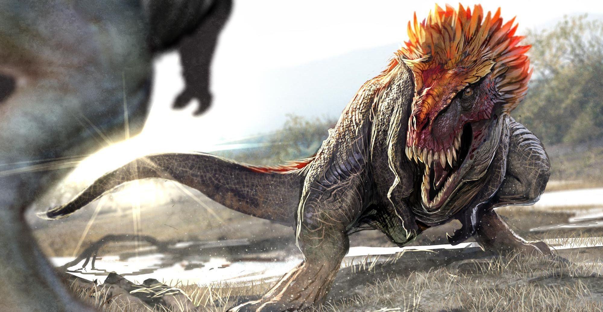 2000x1036 dinosaurs, Tyrannosaurus Rex, super saiyan, Rex, Nebezial