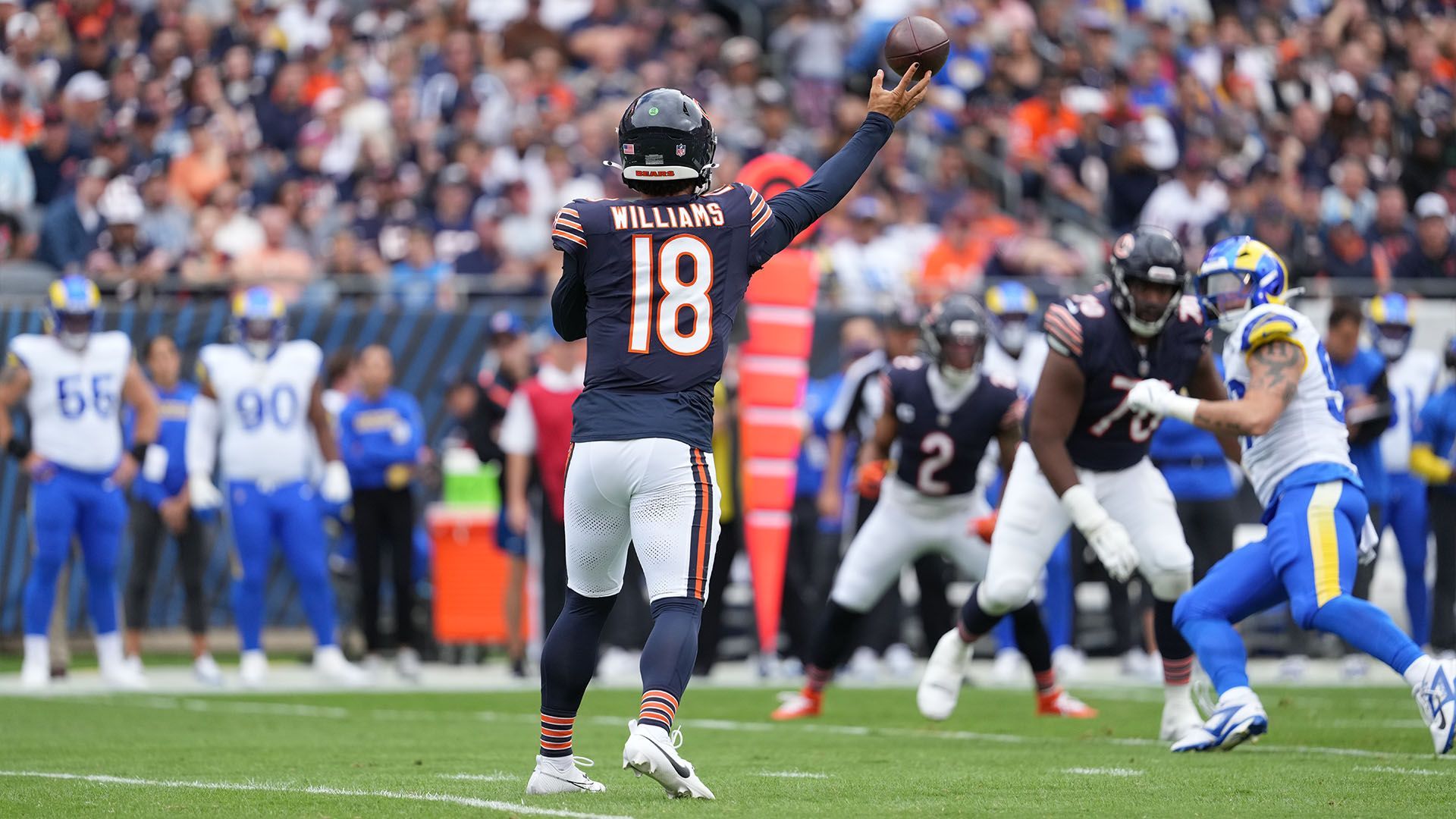 1920x1080 Bears QB Caleb Williams learning value, production in checking it down. Chicago Bears news