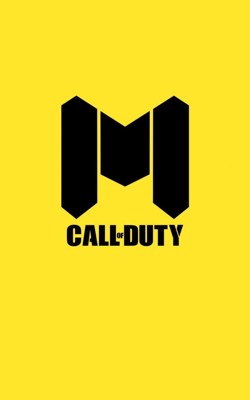 800x1280 Free download Download Call of Duty Mobile Logo Yellow Background