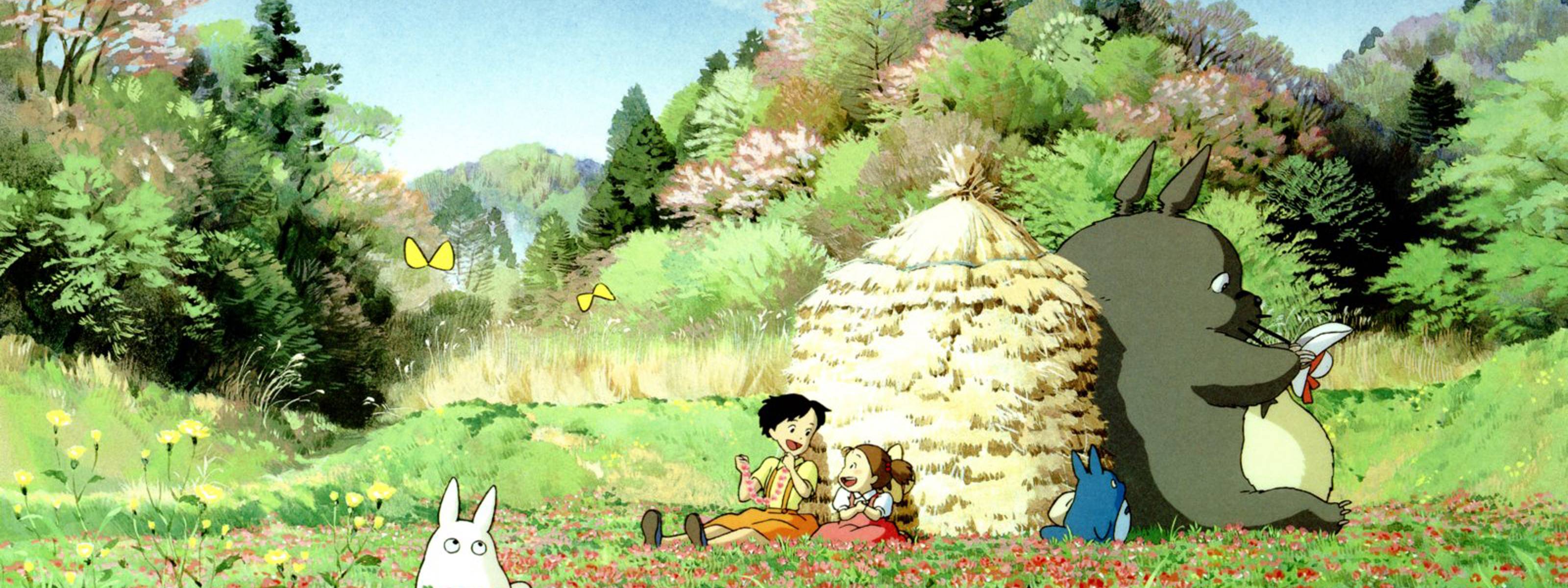 3200x1200 Ghibli Wallpaper