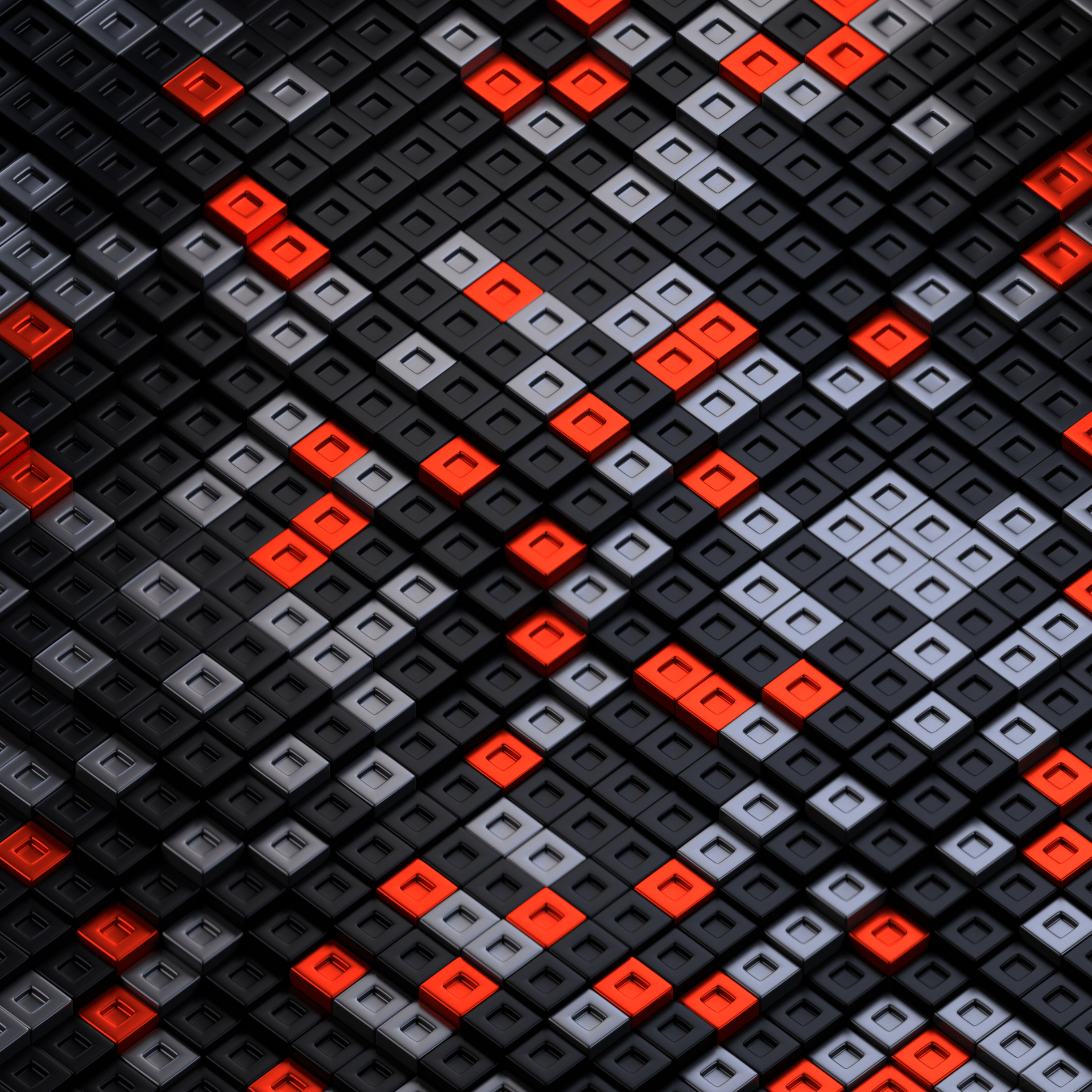 1920x1920 Metal Brick Waves