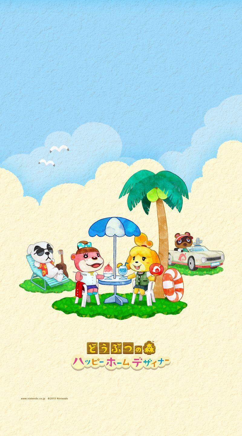 800x1442 Cute summer Animal Crossing: Happy Home Designer wallpaper