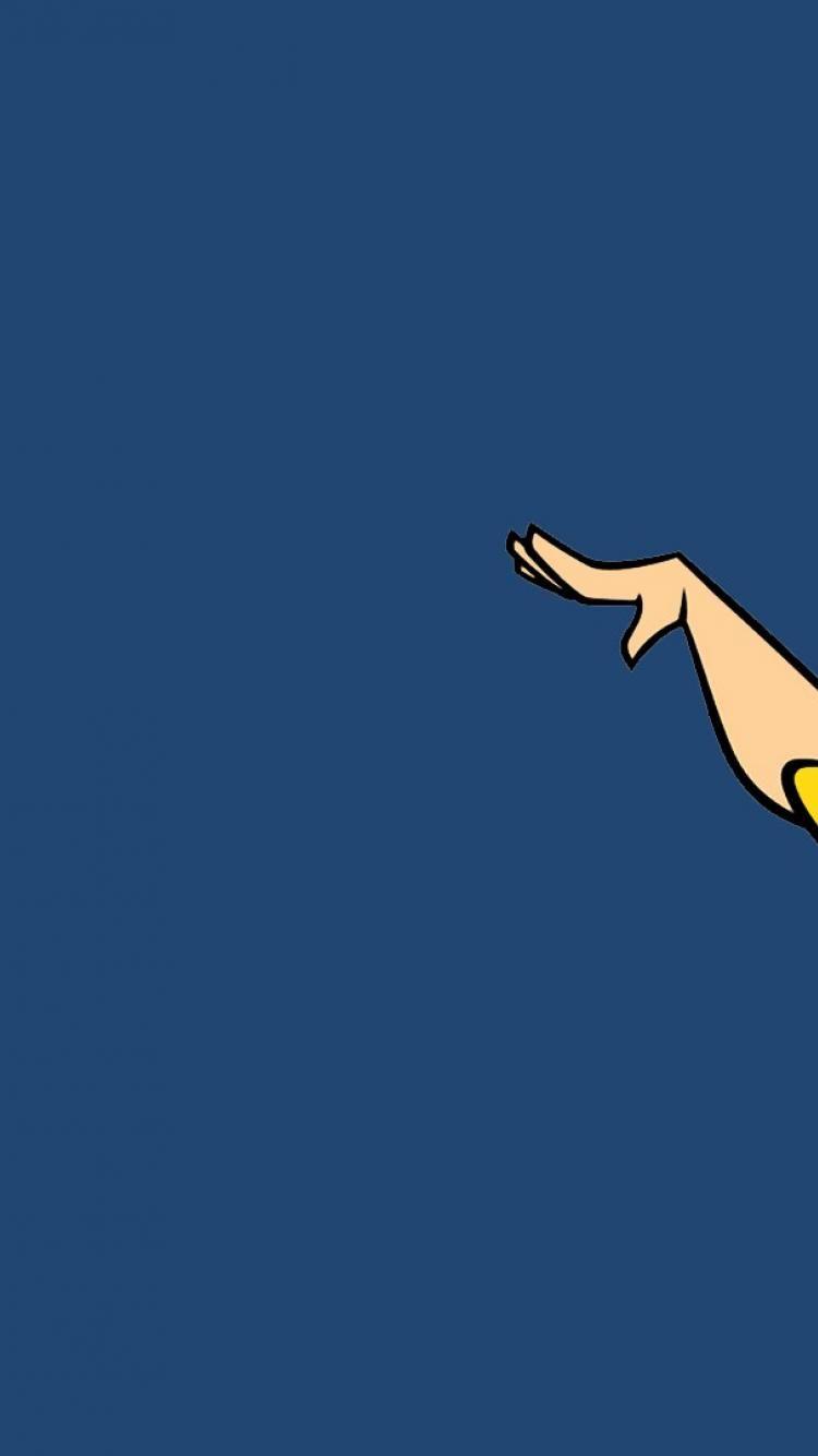 750x1334 Cartoon network johnny bravo artwork minimalistic wallpaper