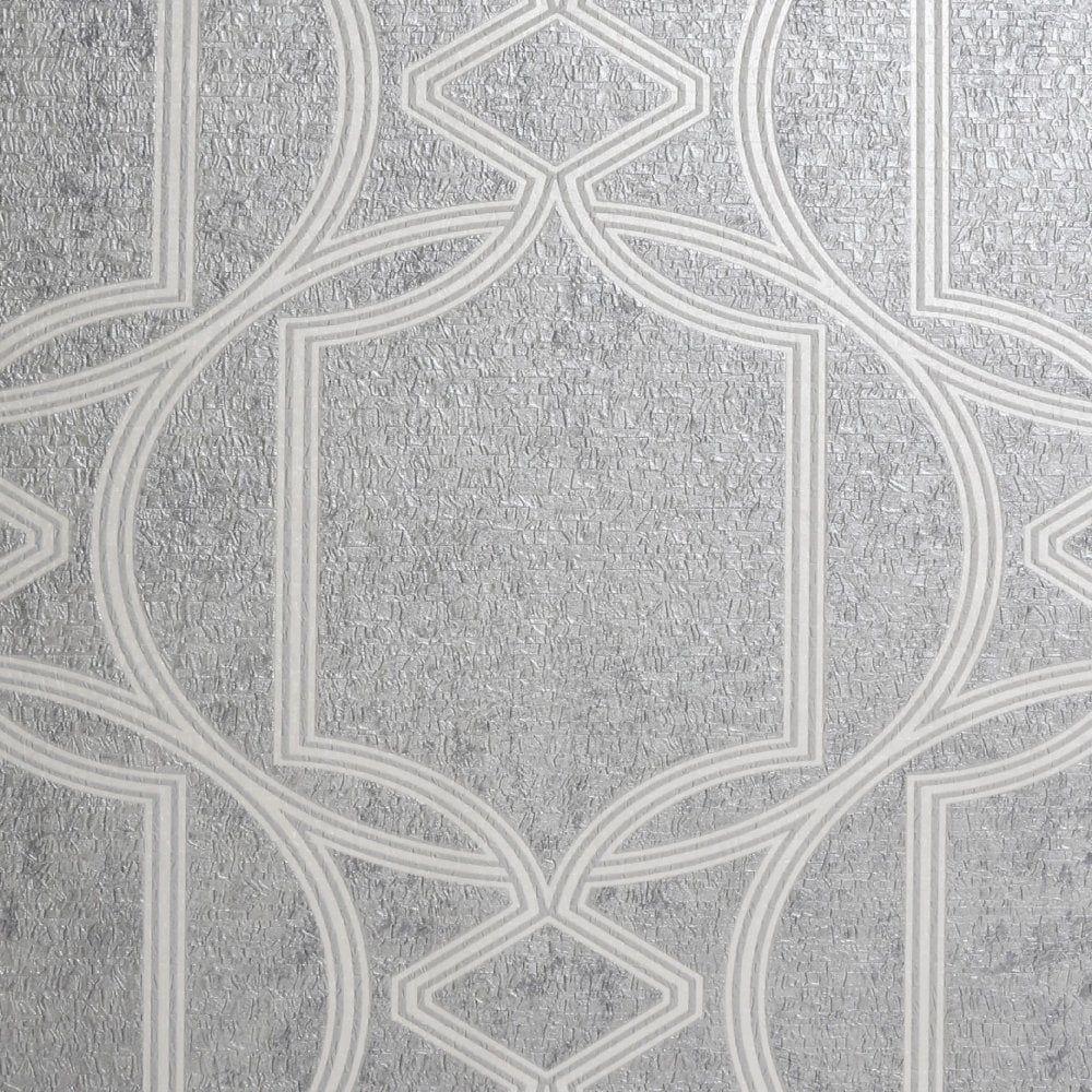 1000x1000 Deco Geometric Wallpaper, Light Grey, Download Wallpaper