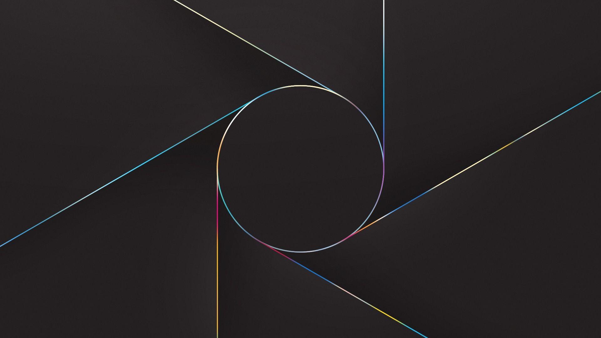 1920x1080 #dark, #minimalism, #abstract, #circle, #lines, # grey