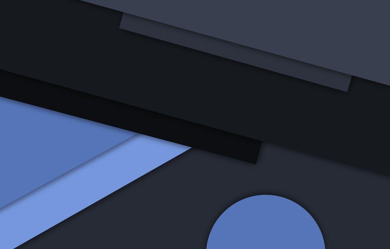 1332x850 Wallpaper abstract, dark, line, blue, color, material, gray, material design image for desktop, section абстракции