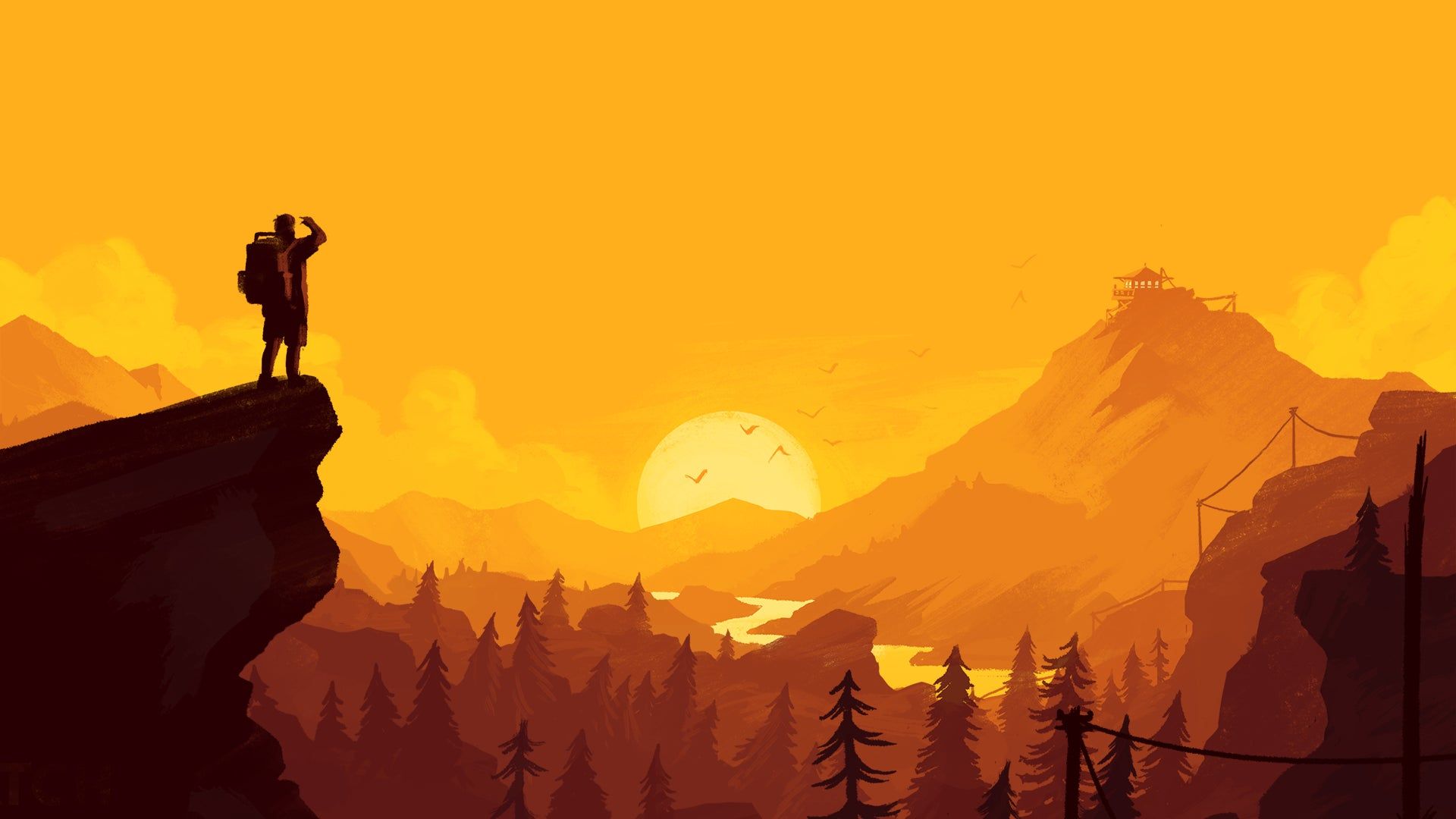 1920x1080 PlayStation 4's Firewatch Theme Is My Window To A Better World