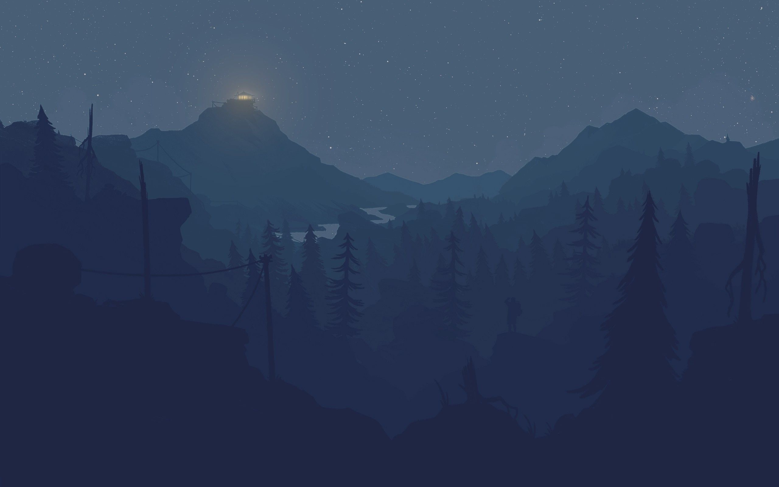 2560x1600 Firewatch, Video Games, Landscape, Artwork Wallpaper HD / Desktop and Mobile Background