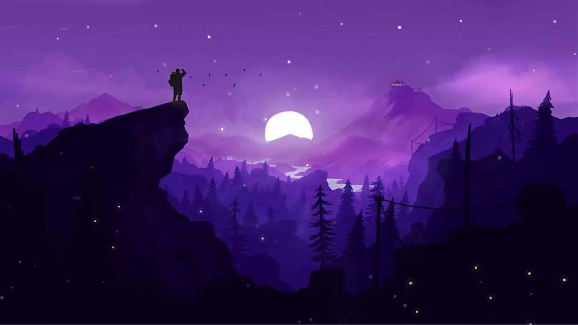 1920x1080 Firewatch (Purple Night) Live Wallpaper
