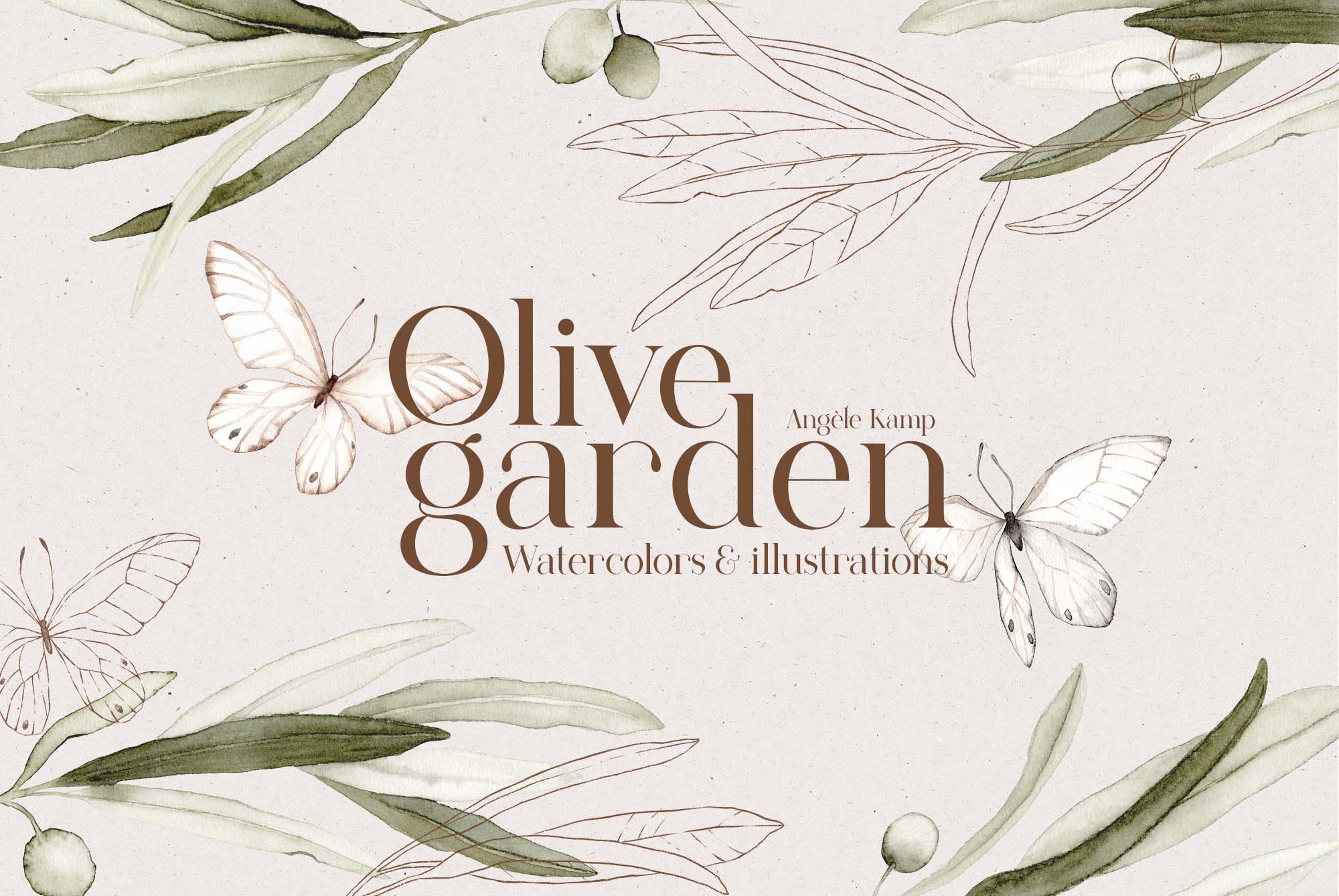 2000x1338 Olive garden watercolors