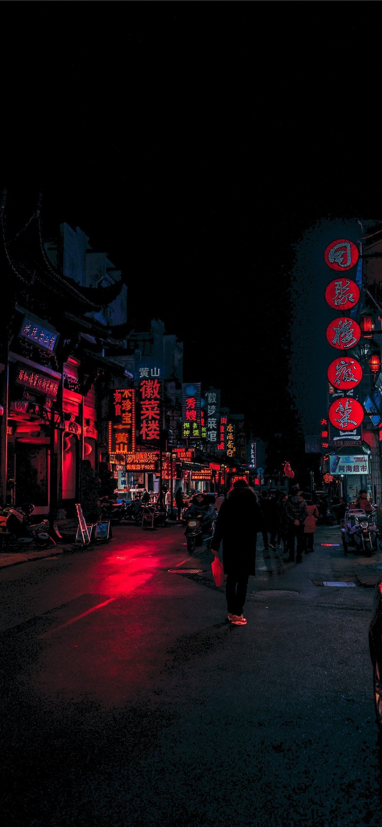 1284x2778 red light district iPhone Wallpaper Free Download