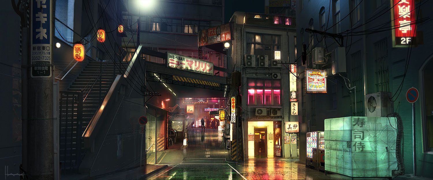 1500x625 The Wolverine. Concept Art. Red Light District