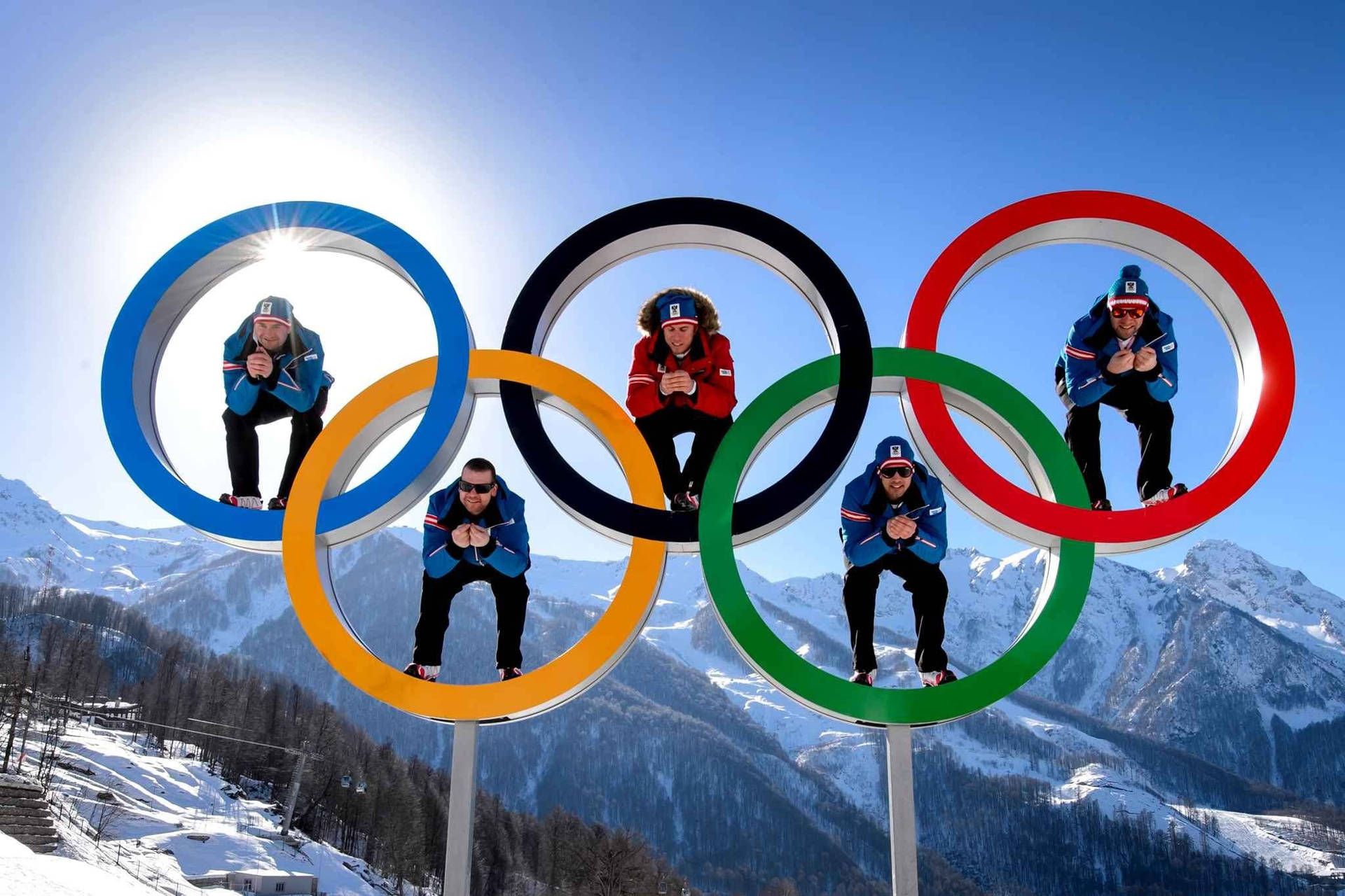 1920x1280 Download Winter Olympics Logo Hoops Wallpaper