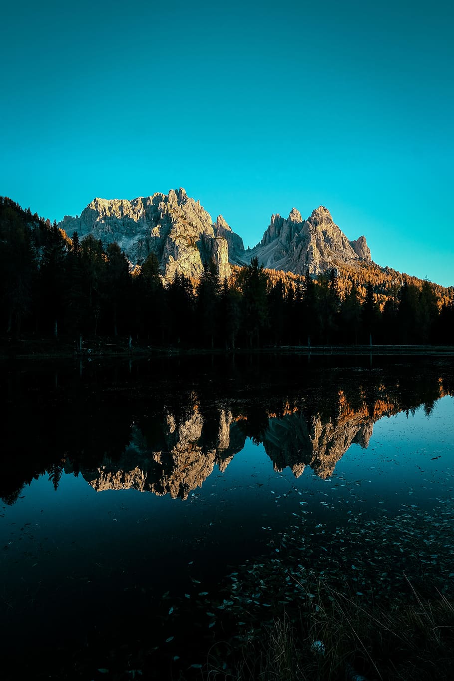 910x1365 mountain and lake, 4k wallpaper, blue sky, body of water, calm waters, clear sky, HD wallpaper, lake
