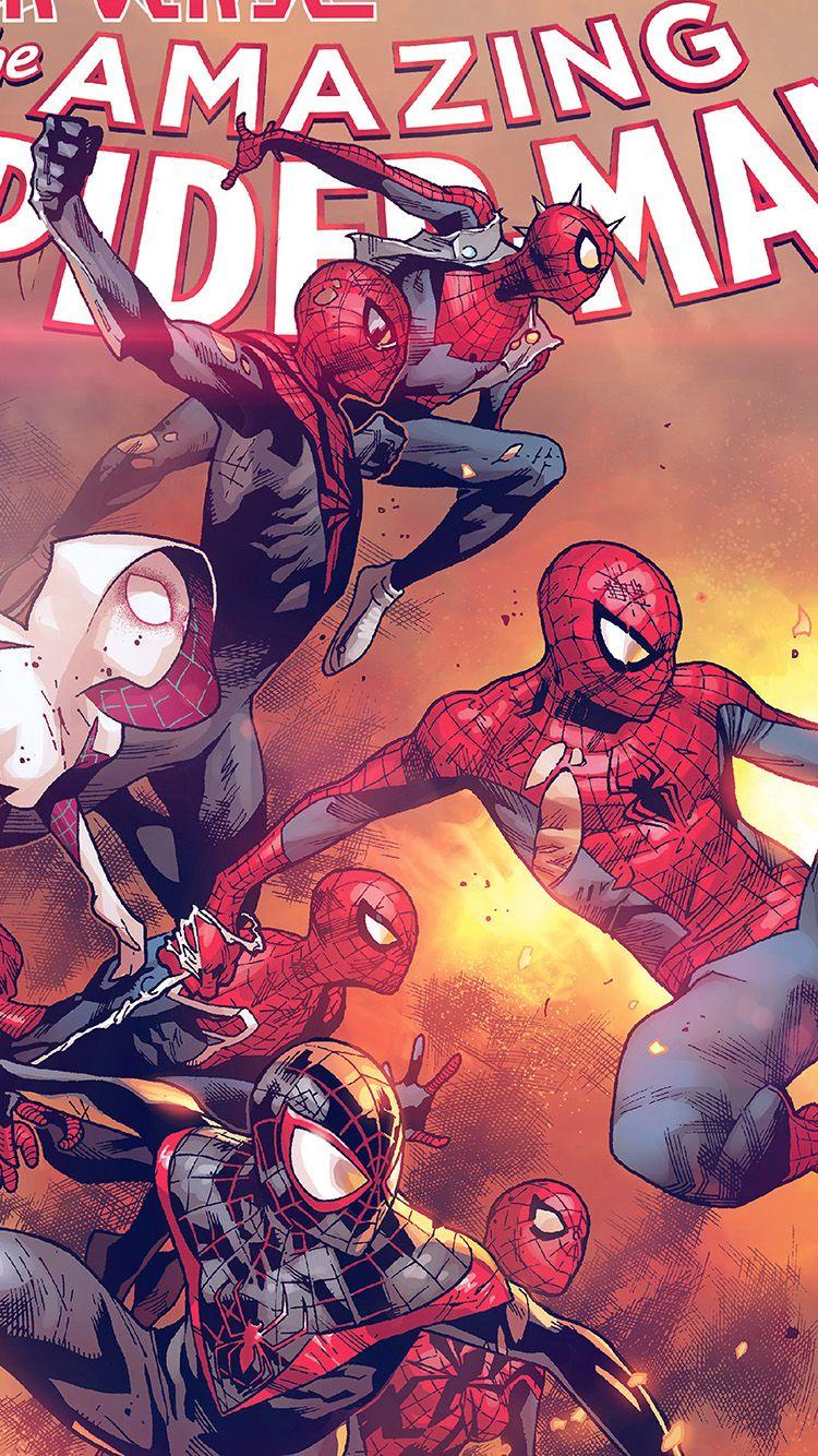 750x1334 Amazing Spiderman Marvel Art Hero Film Anime Flare