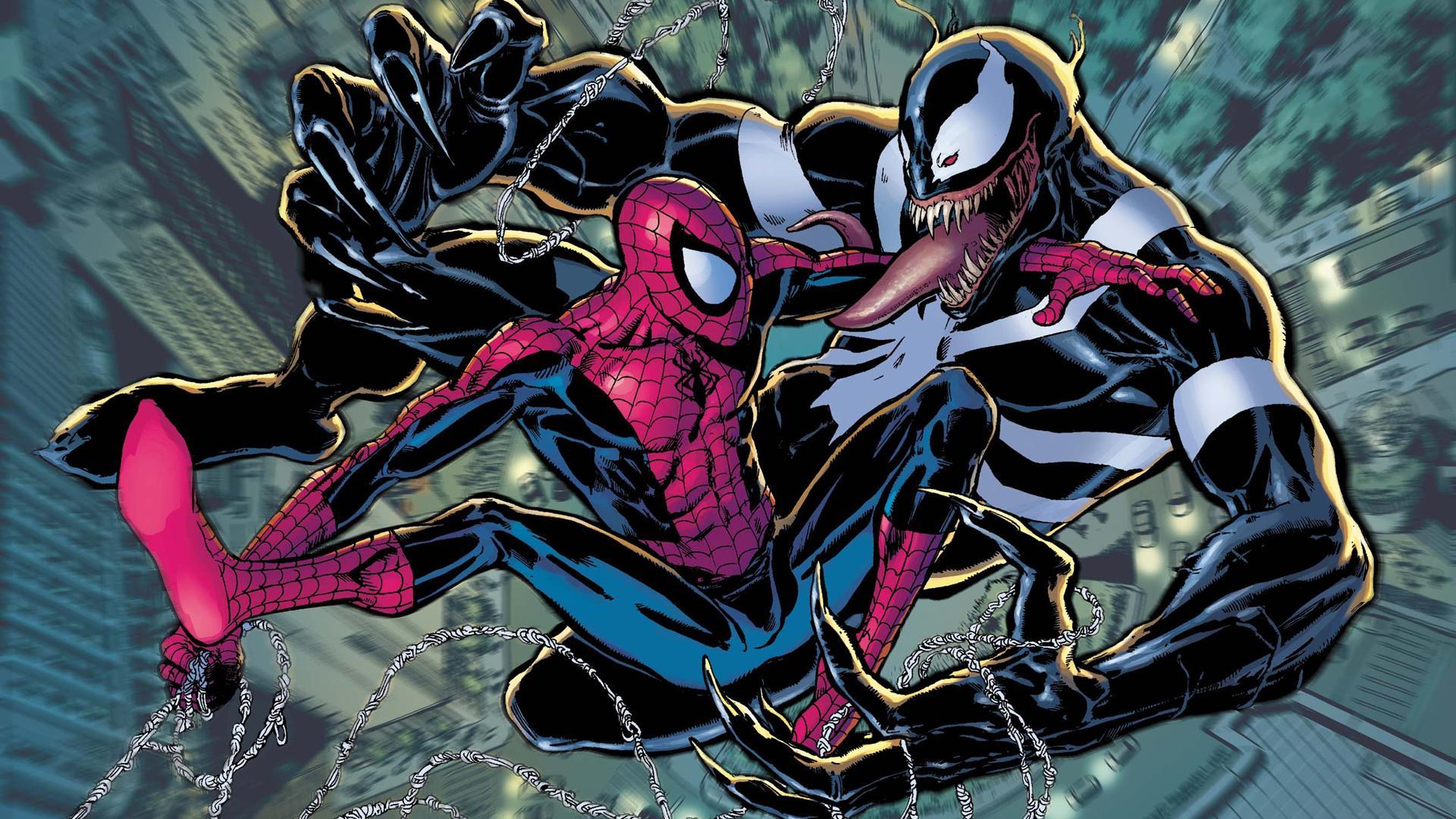 1920x1080 Spiderman Comics Spider Man Superhero Fihgting Wallpaper Wallpaper HD / Desktop And Mobile Background