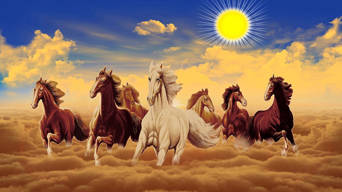 1200x673 Wallpaper Lucky Seven Horses