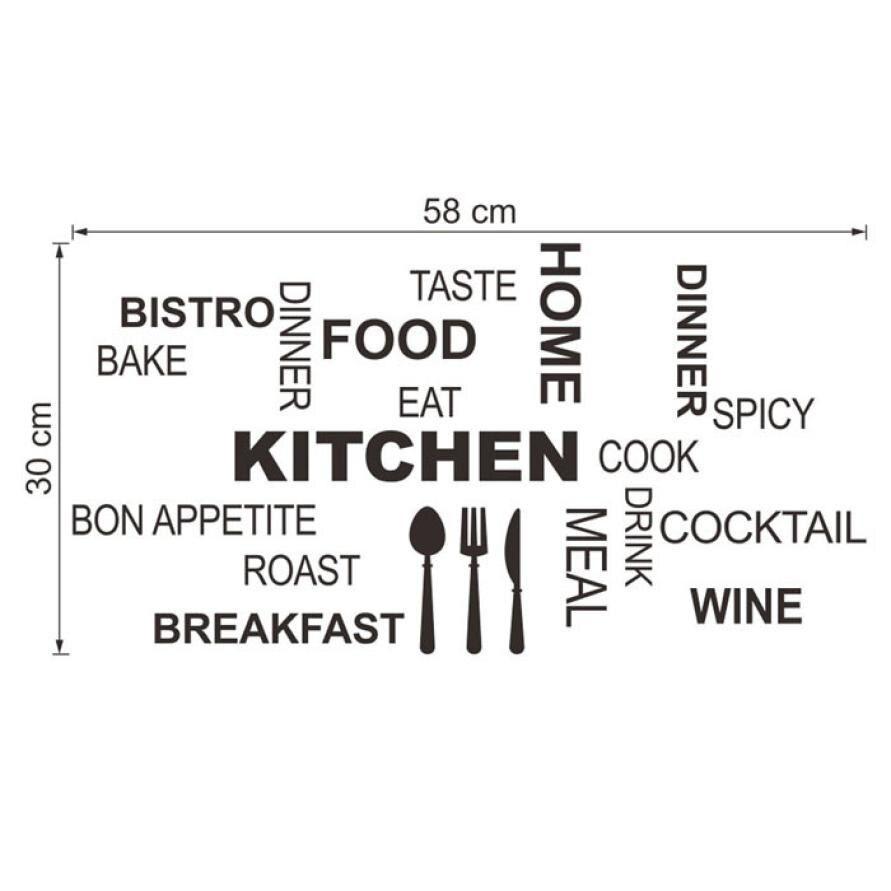891x891 Wallpaper Sticker Kitchen Letter Removable Vinyl Wall Stickers