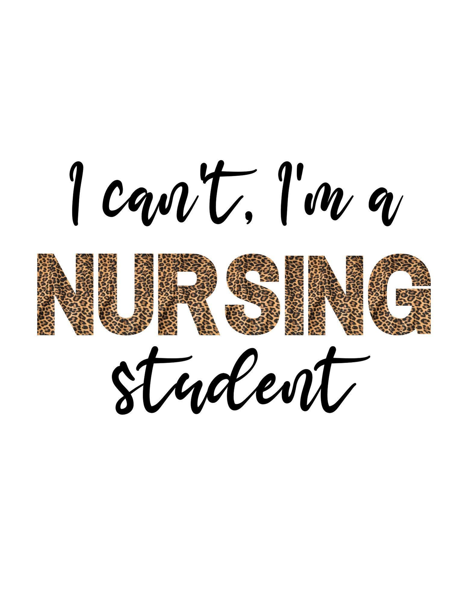 1555x2000 NURSING STUDENT Leopard Print SVG