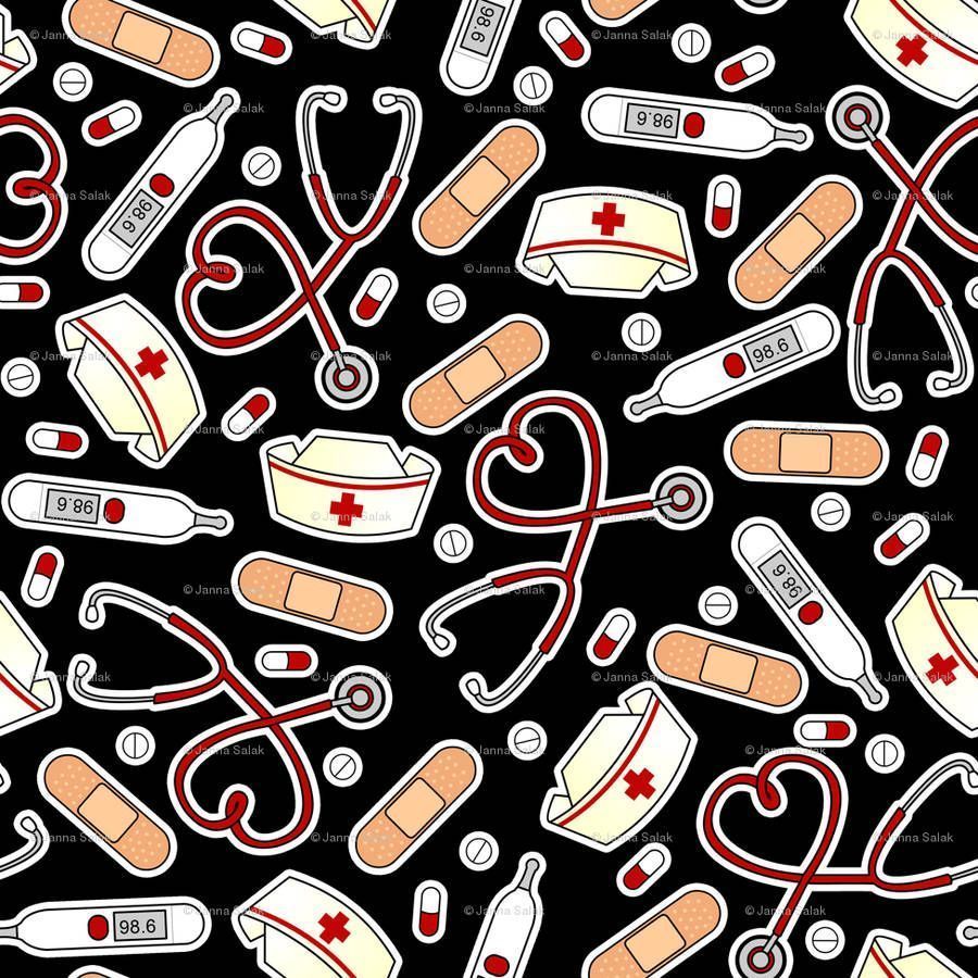 900x900 Nurse Medical Pattern Wallpaper