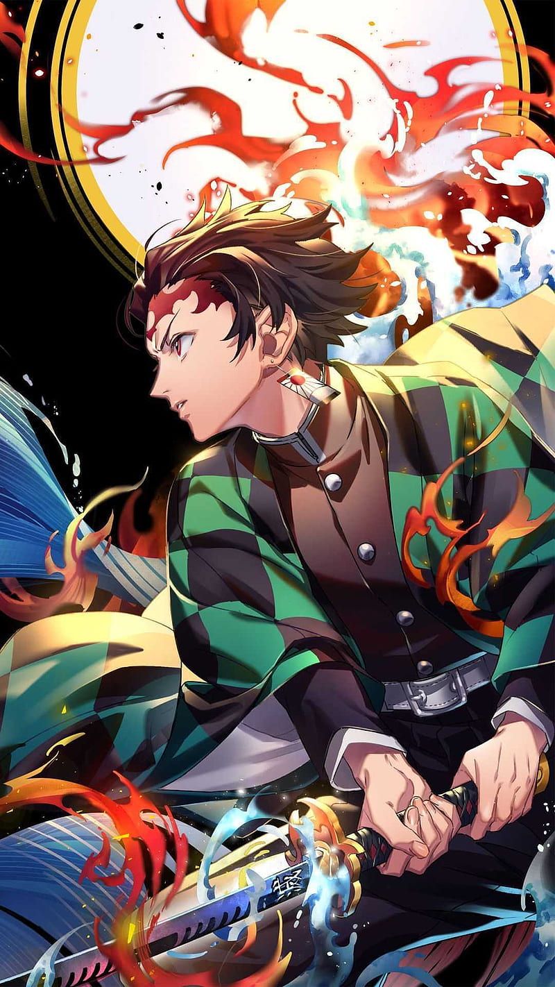 800x1422 HD tanjiro wallpaper