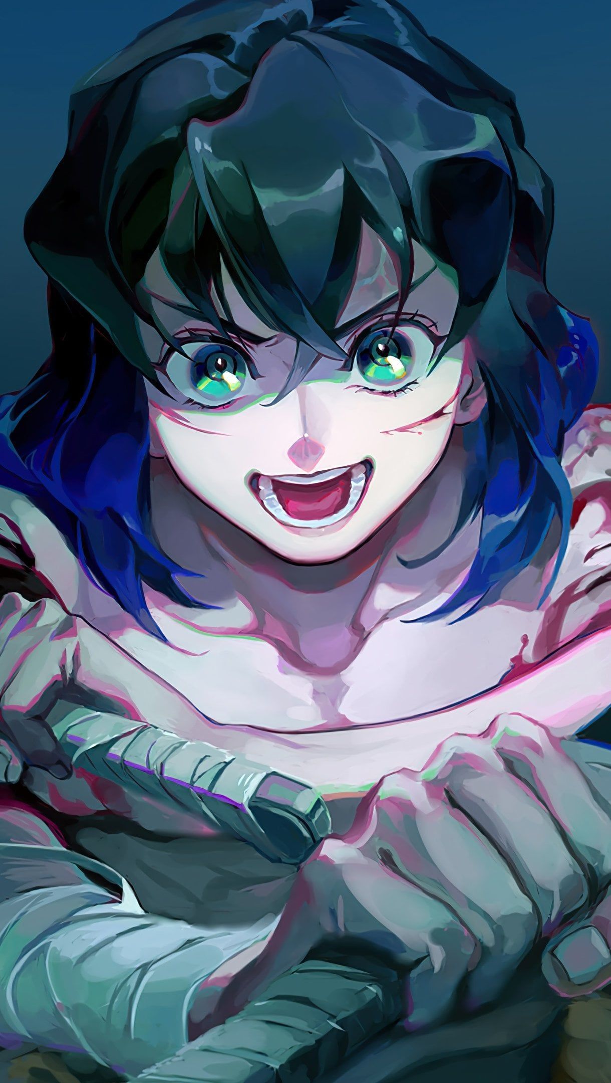 1220x2160 Inosuke from Demon Slayer Anime Wallpaper 4k for iPhone and Mobile Phone