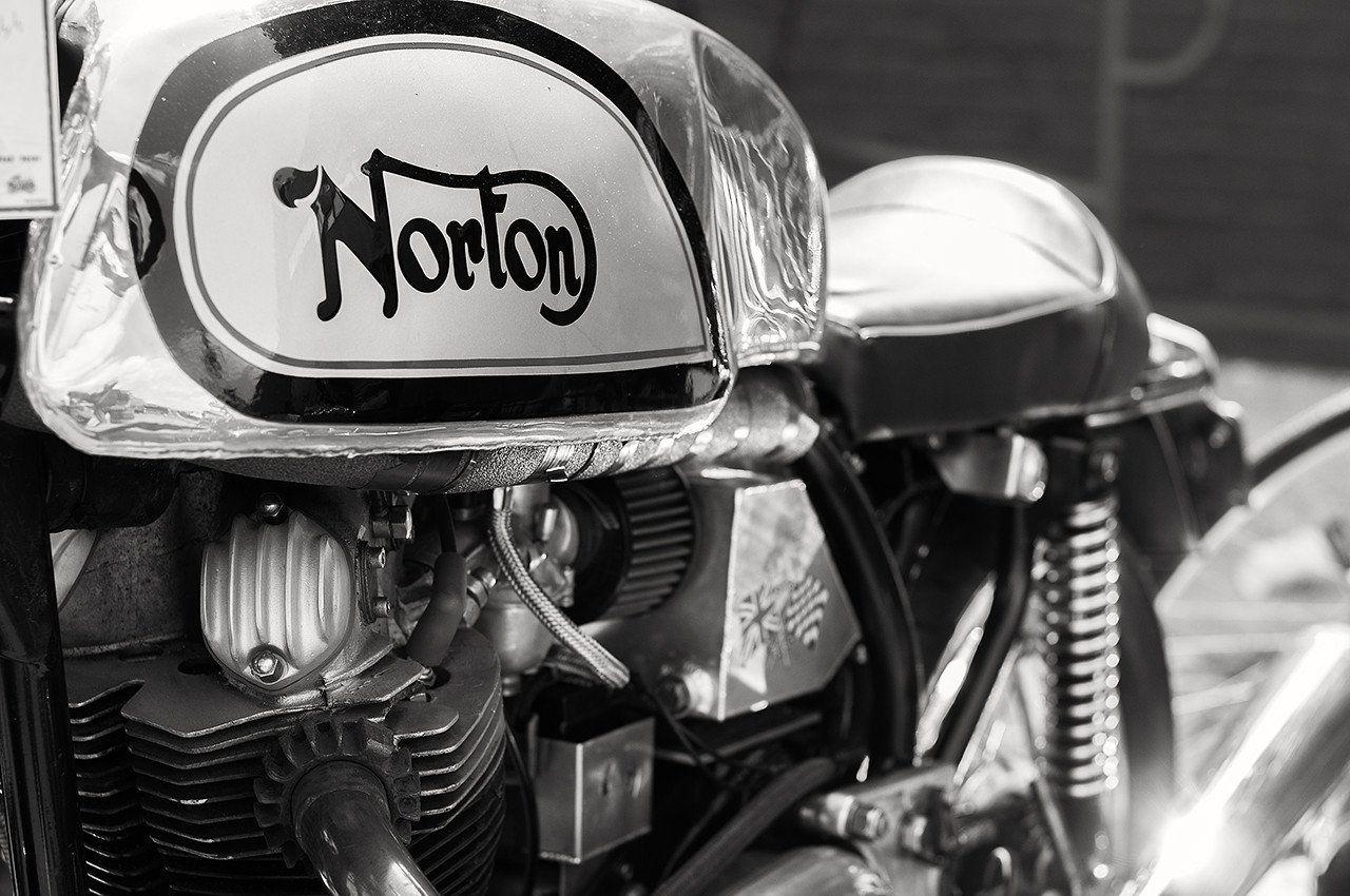 Norton Brand of a Silver Motorcycle  Free Stock Photo