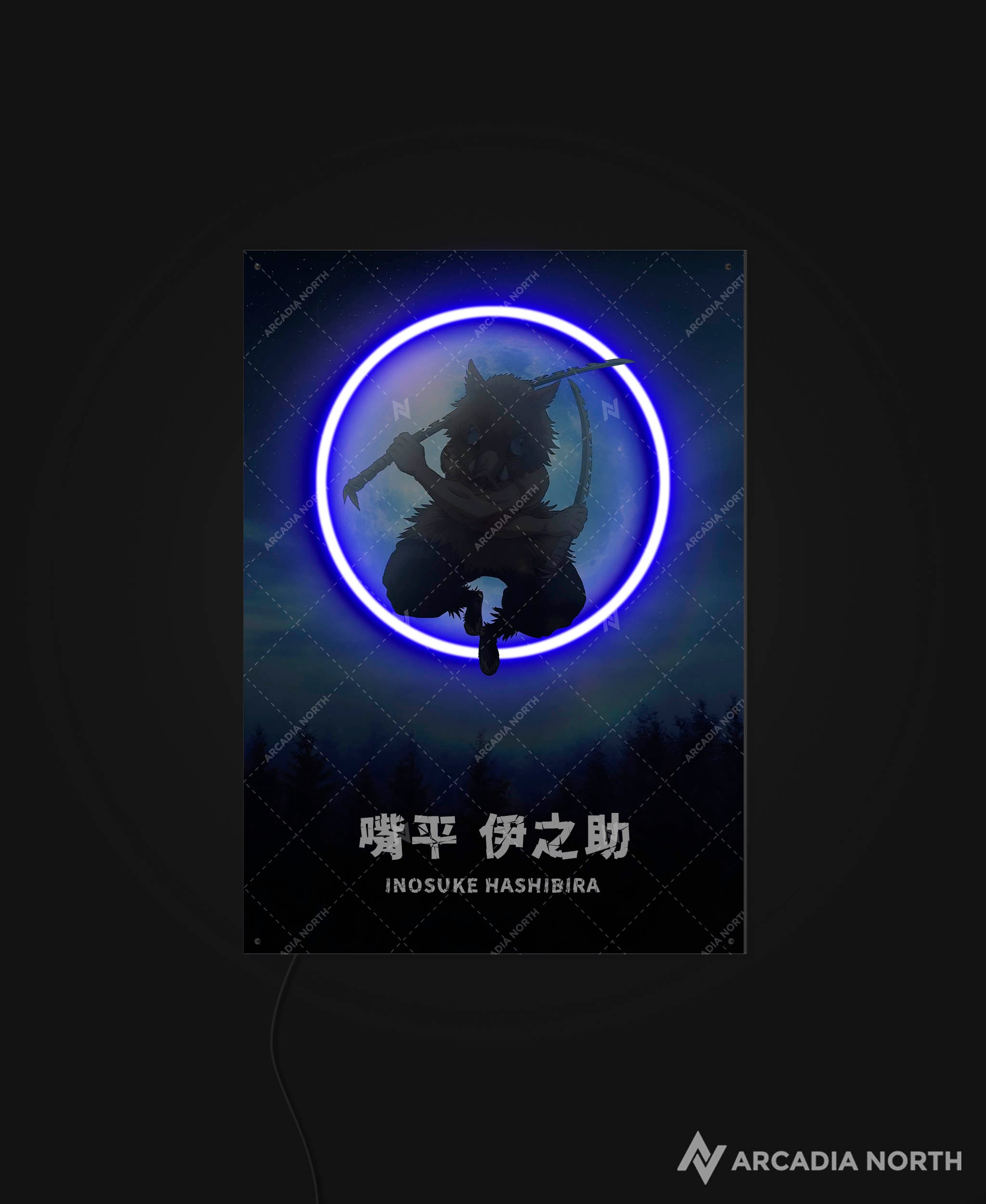2048x2500 Demon Slayer. Inosuke Moon™ LED Poster