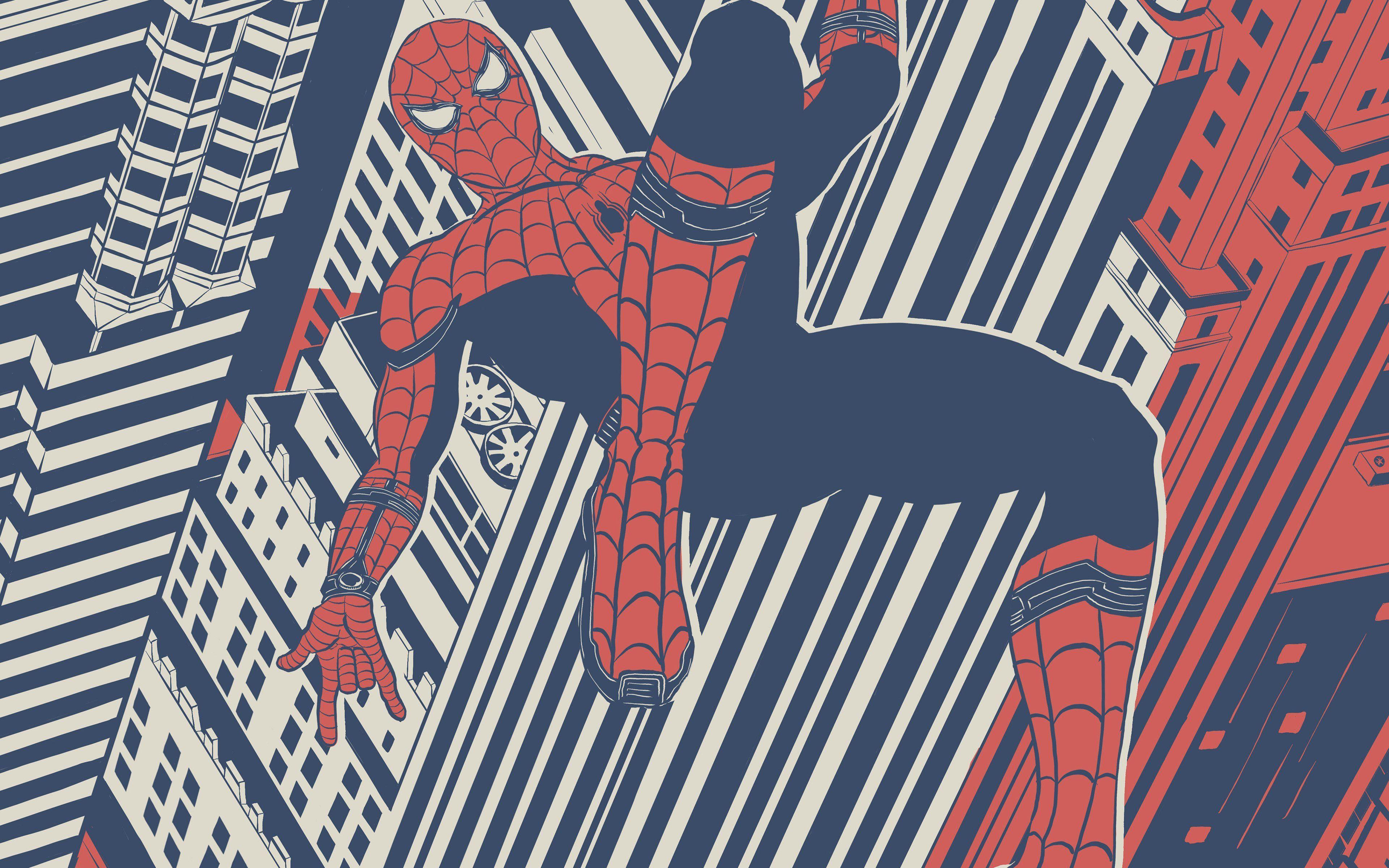 3840x2400 Spiderman Hero Painting Hình nền nghệ thuật Marvel