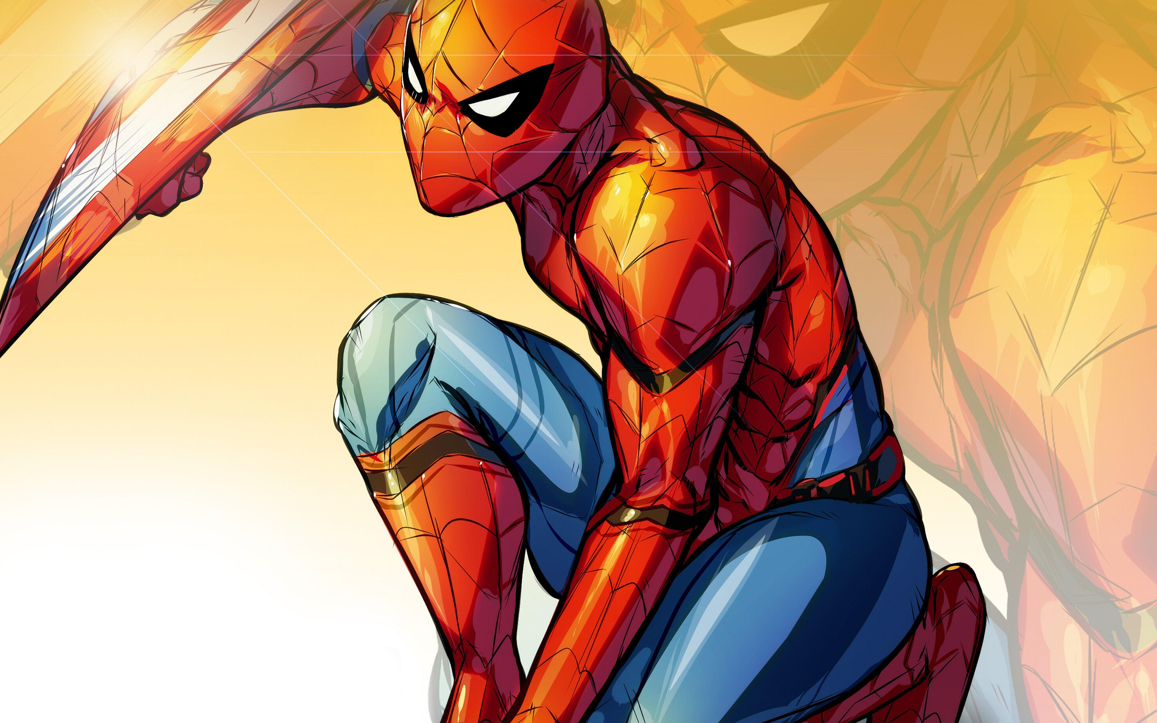 3840x2400 wallpaper for desktop, laptop. spiderman captain america
