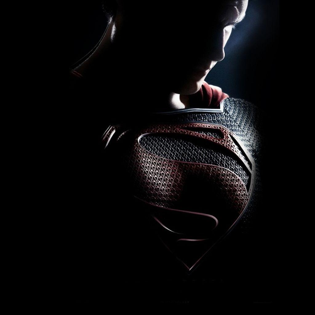 1024x1024 Men Of Steel In Dark iPad Wallpaper Free Download