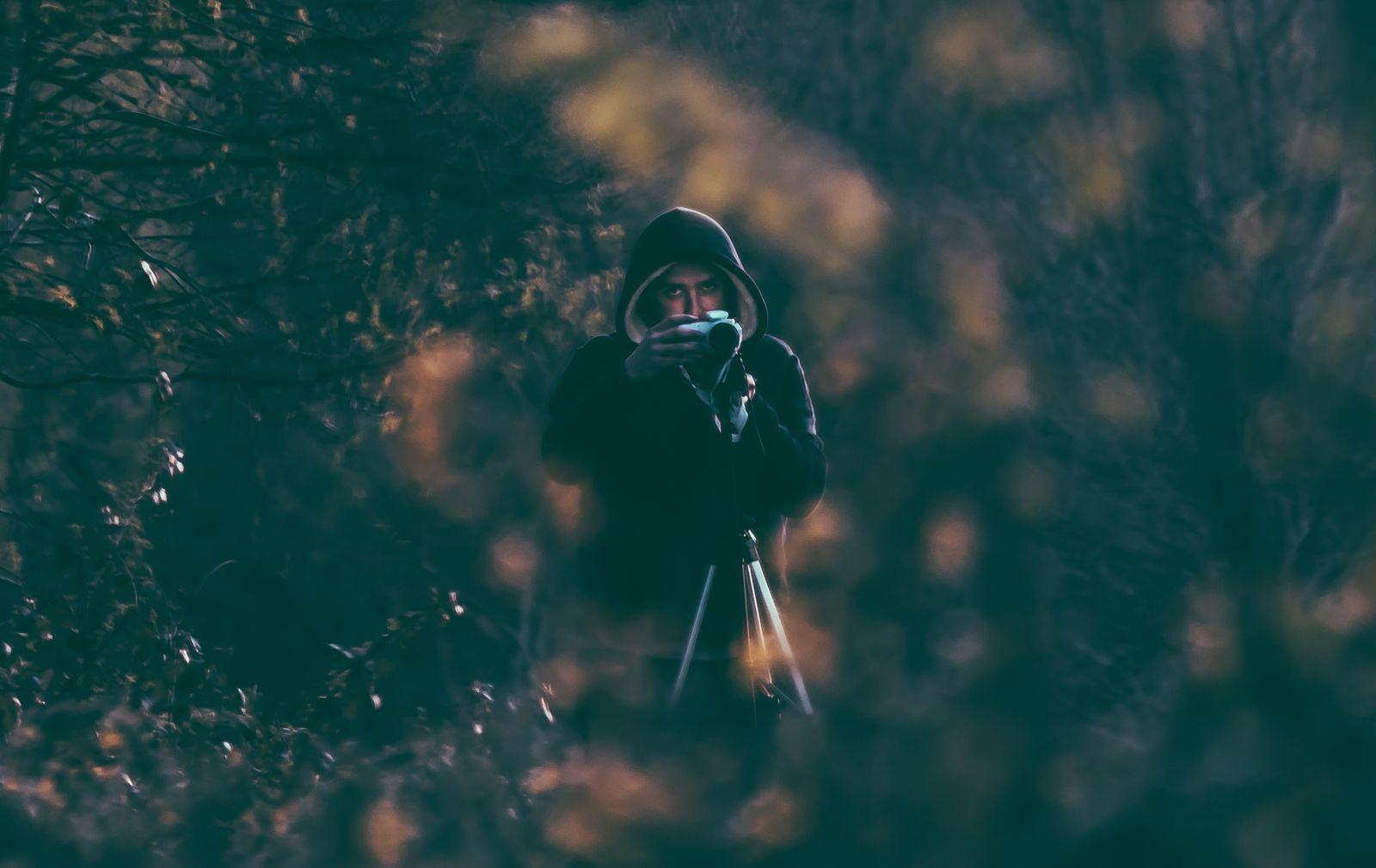 1600x1010 Person Man Forest Dark Camera Photographer Wallpaper