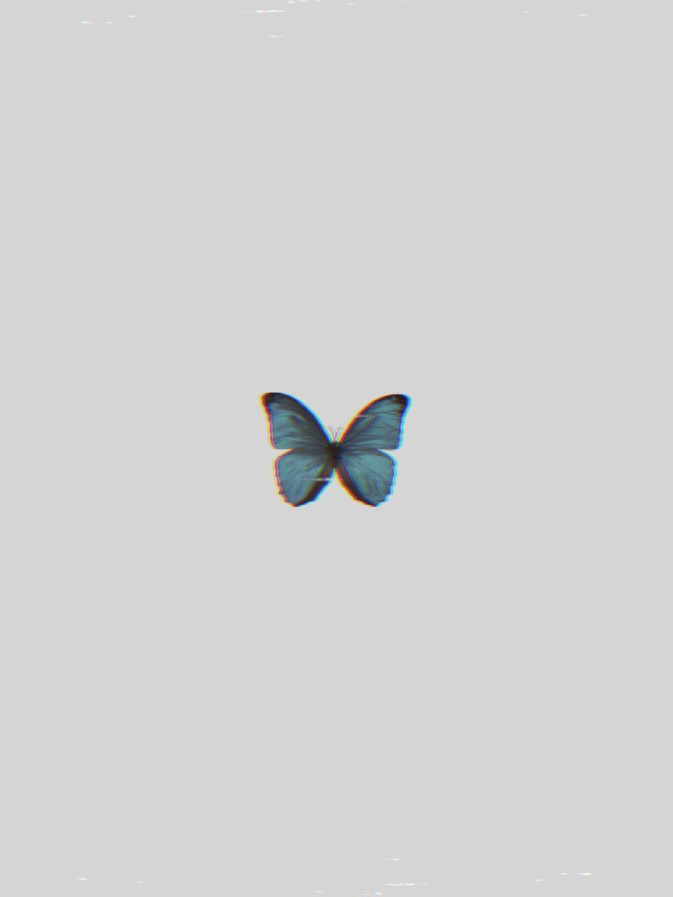 1330x1773 freetoedit butterfly blue VHS wallpaper aesthetic