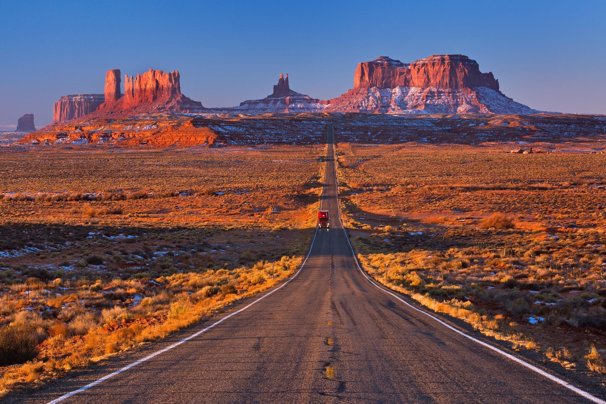 2048x1366 mountains, Road, Desert, Usa Wallpaper HD / Desktop and Mobile Background