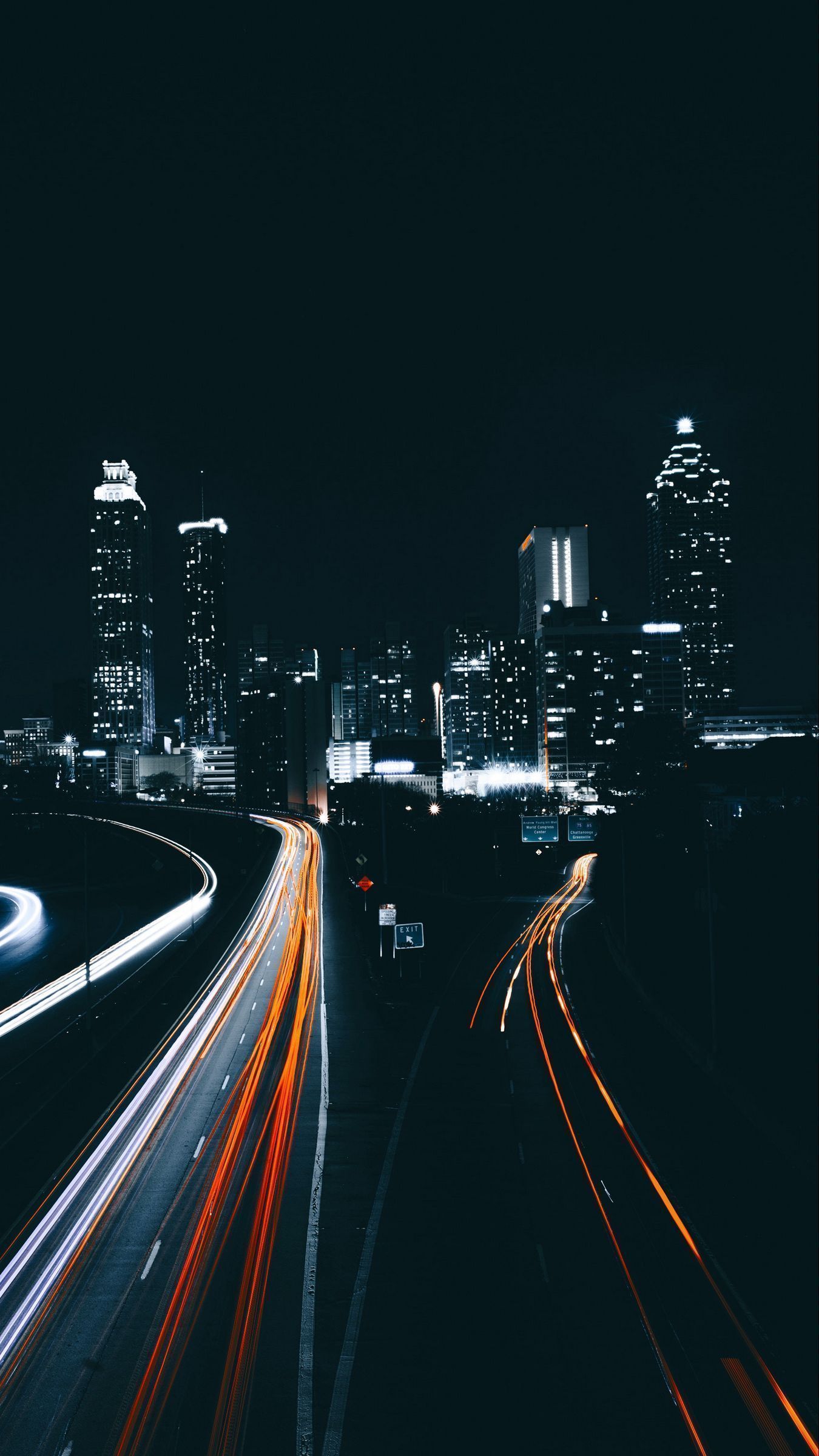 1350x2400 Download wallpaper 1350x2400 atlanta, usa, skyscrapers, night, road iphone 8+/7+/6s+/for parallax HD background