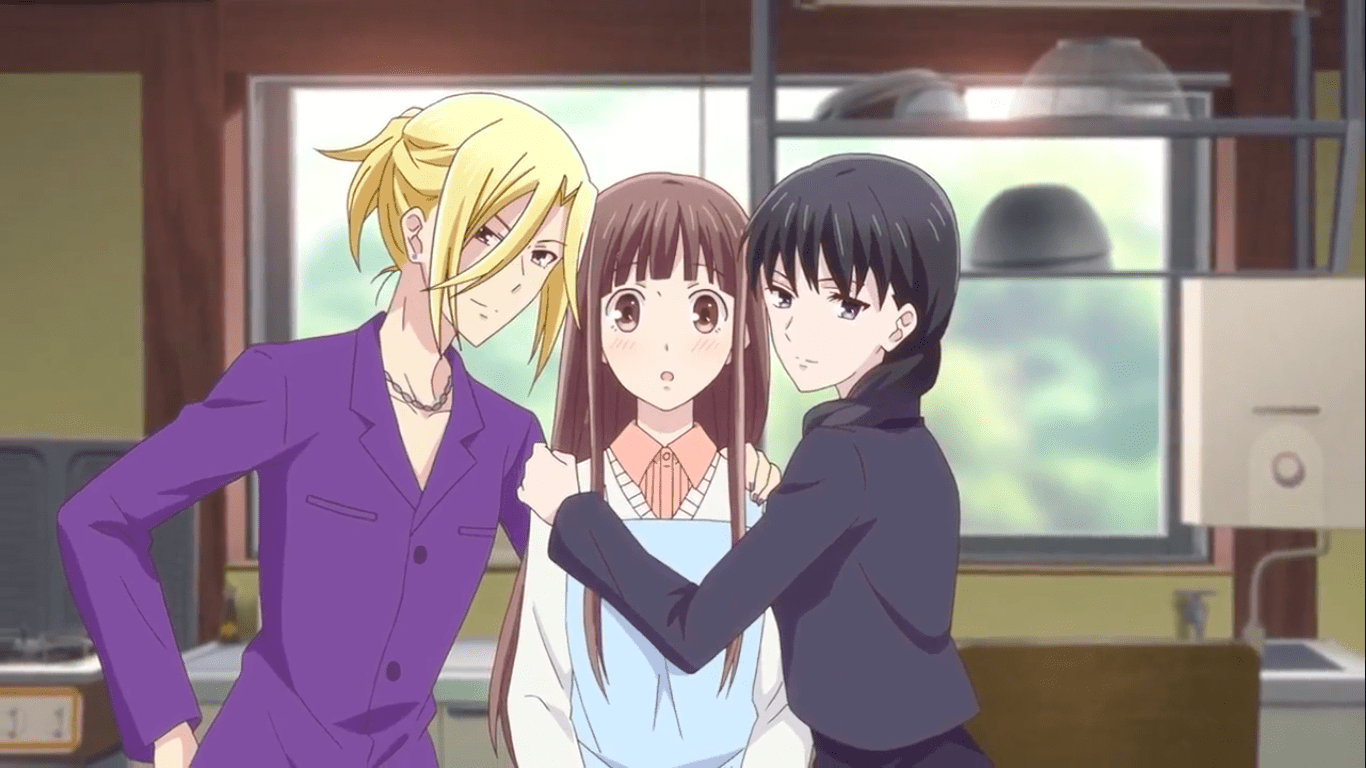 1366x768 Fruits Basket 2019. Uo Chan, Hana Chan, Honda Tohru. Fruits