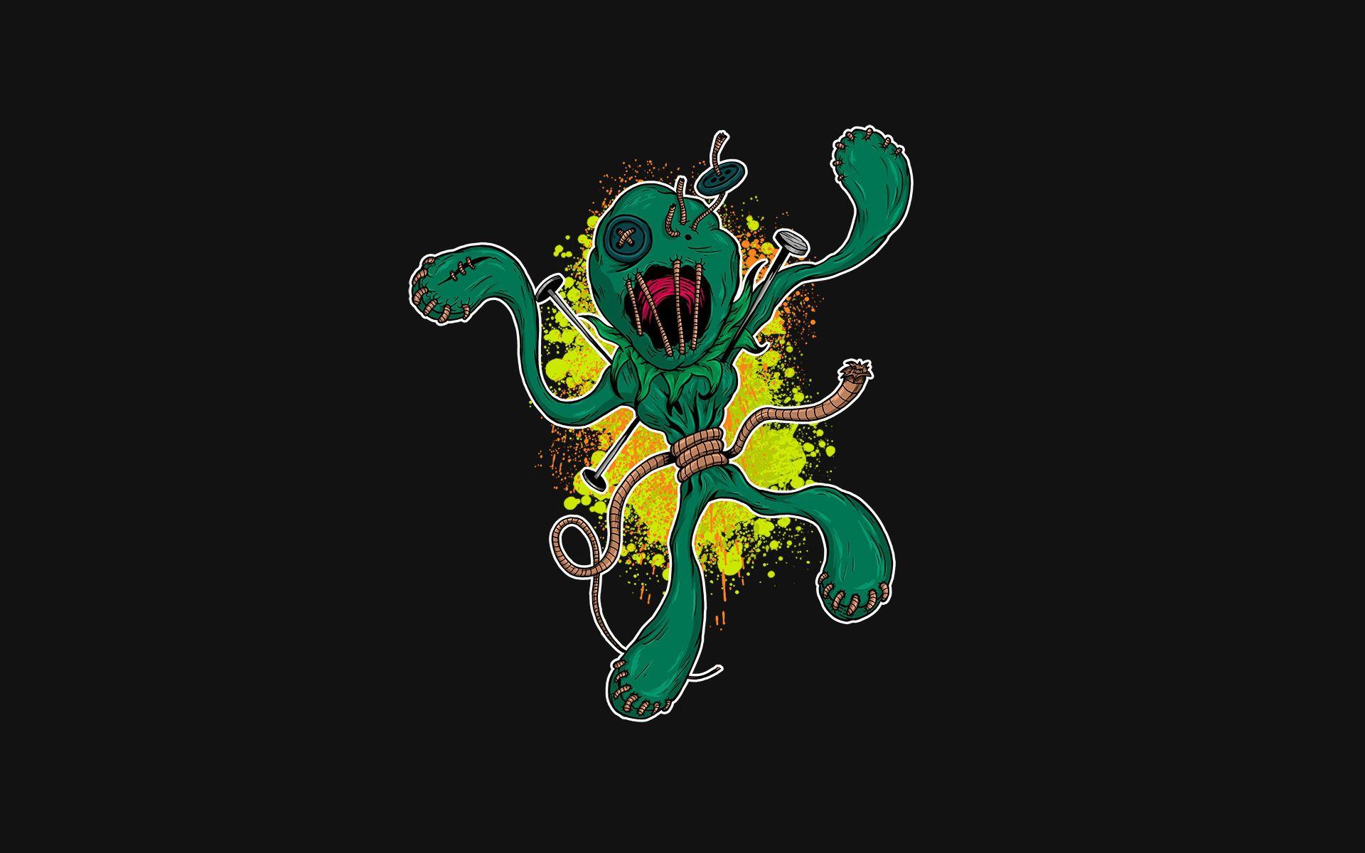 1920x1200 dark, Zombie, Voodoo, Dolls, Evil, Cartoon, Halloween Wallpaper