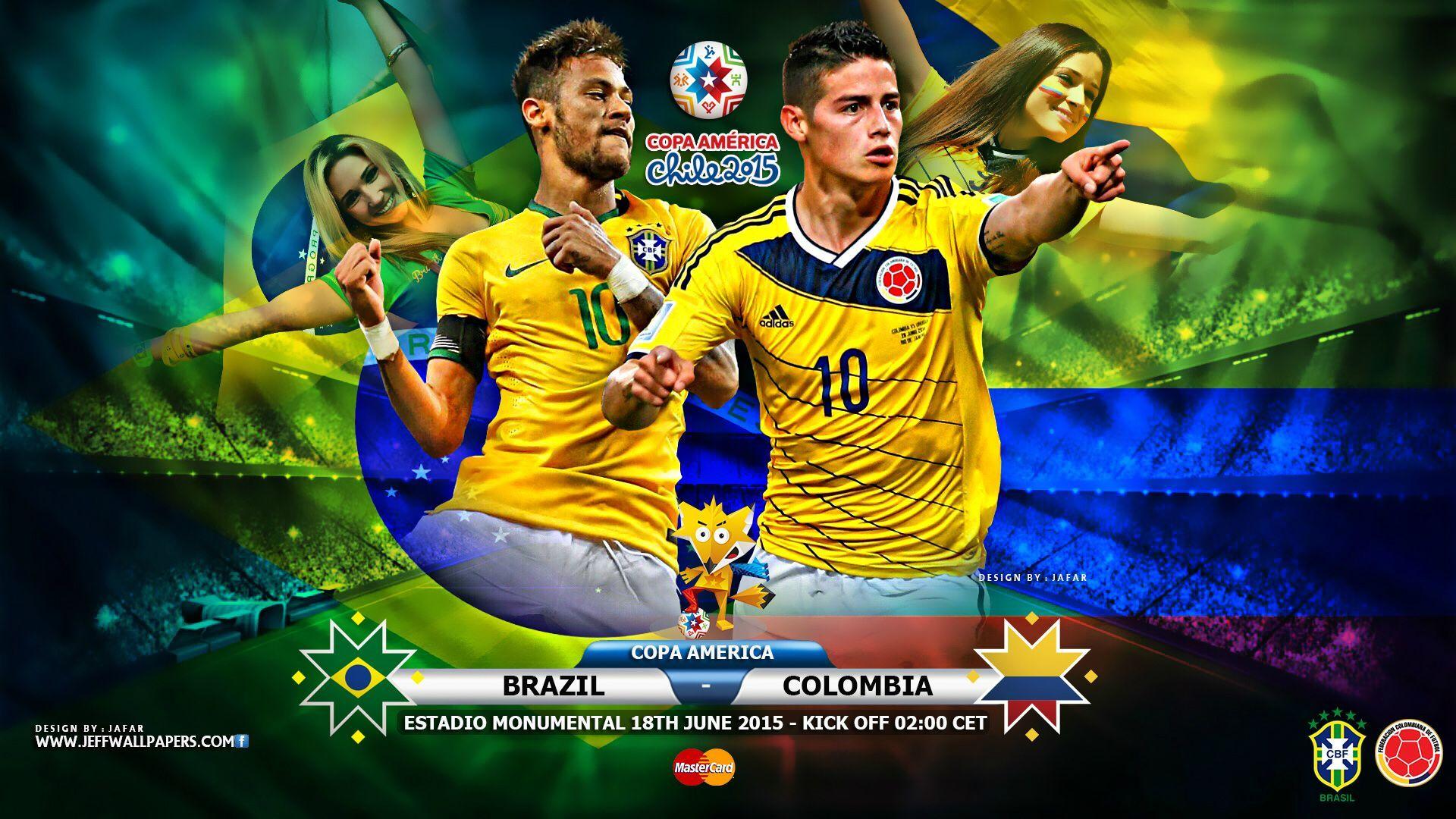1920x1080 Download Brazil vs Colombia 18th June 2015 Copa America Chile HD
