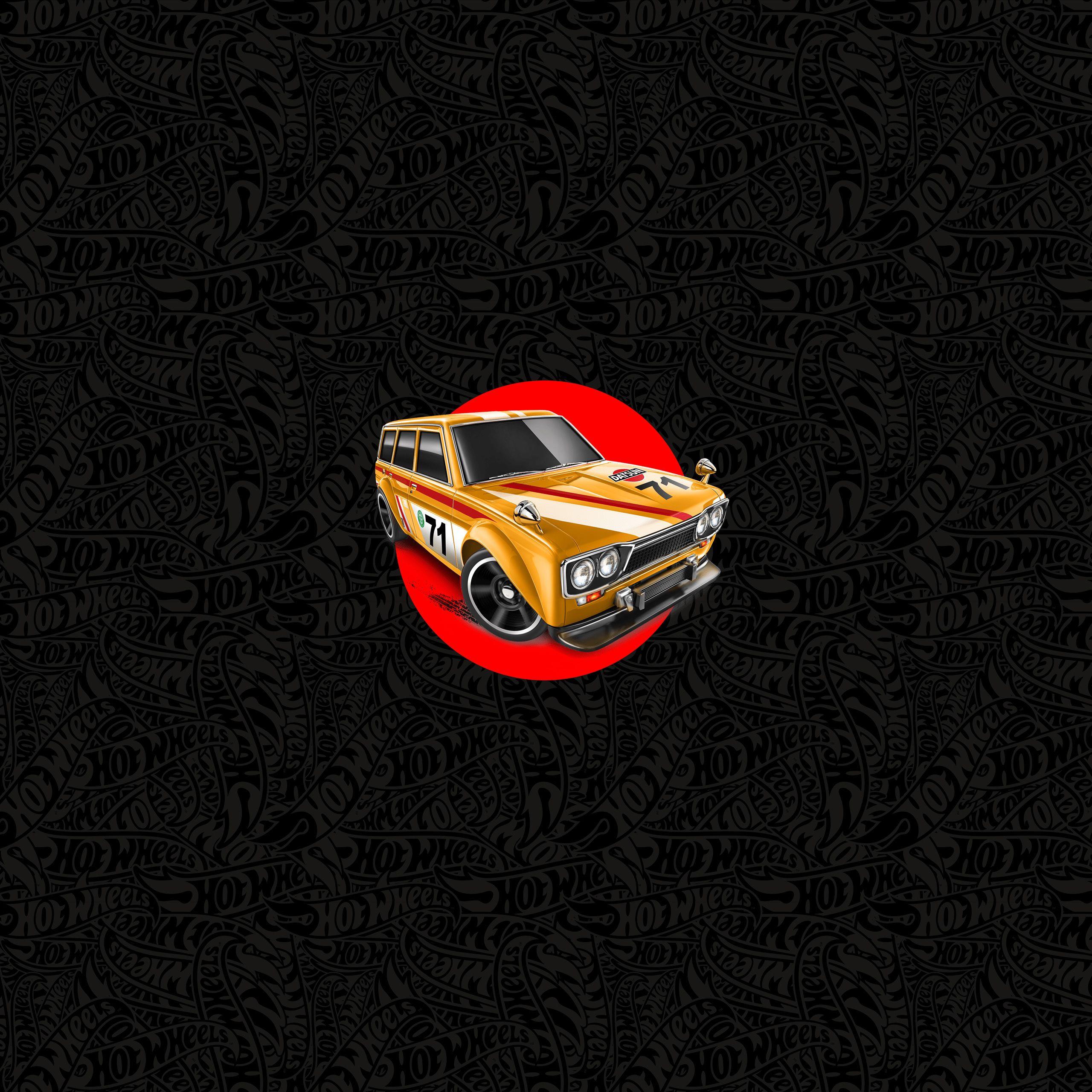2560x2560 Hot Wheels Datsun 510 Wagon Wallpaper