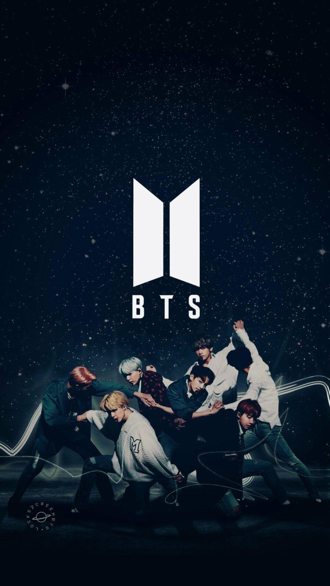 1080x1920 Top Five Bts Logo Wallpaper iPhone