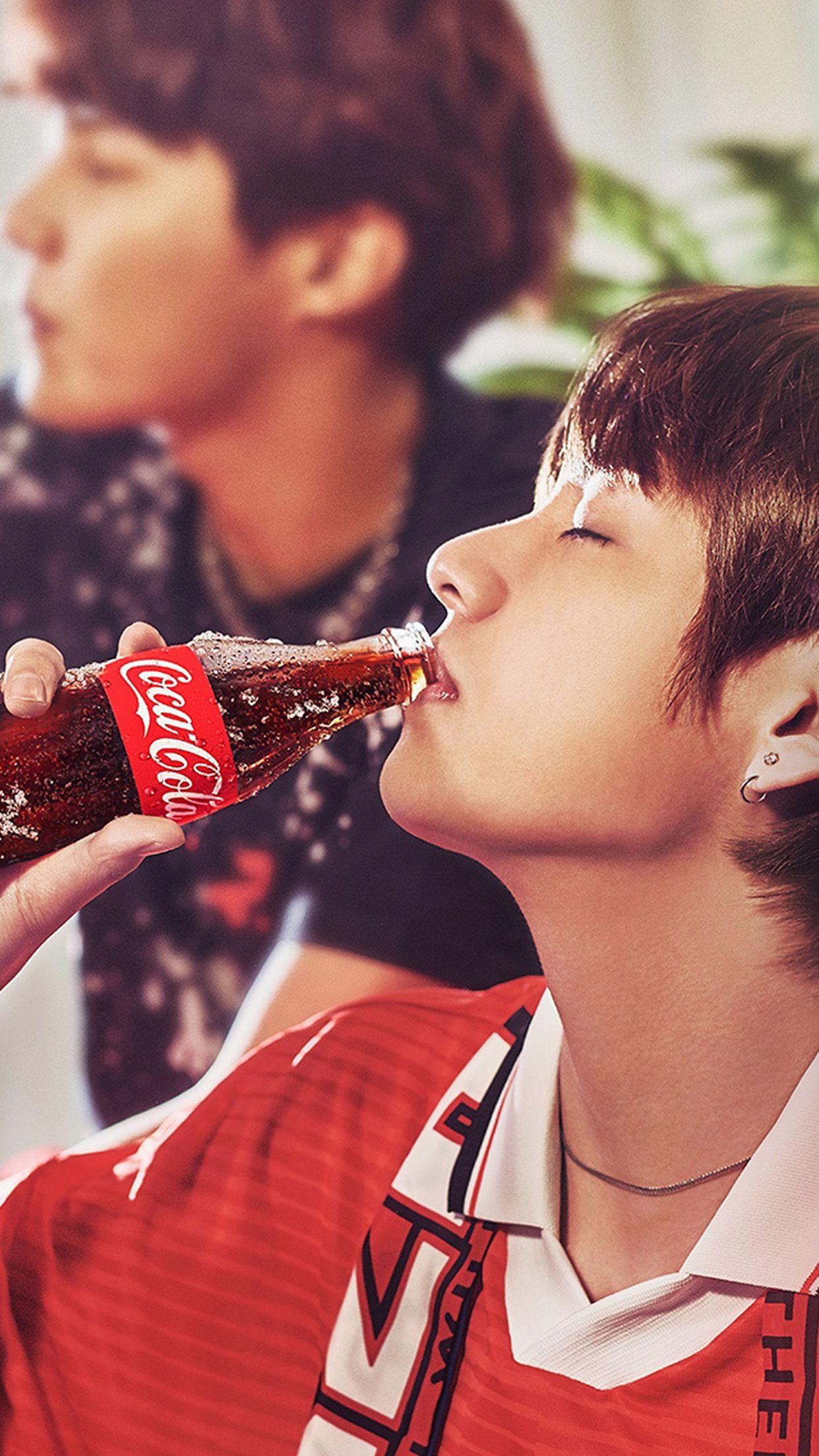 1242x2208 Bts Cocacola Kpop Boy Wallpaper
