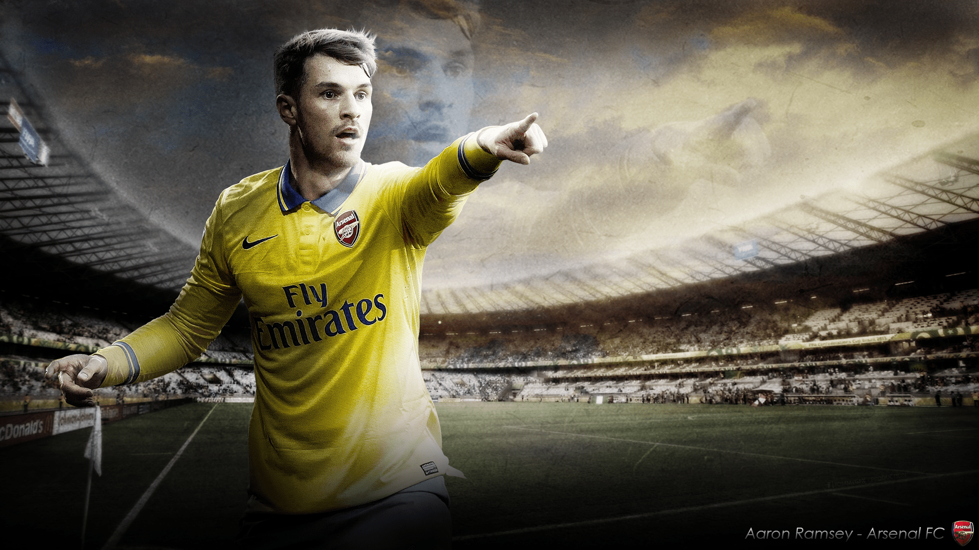 1920x1080 Aaron Ramsey. HD Football Wallpaper