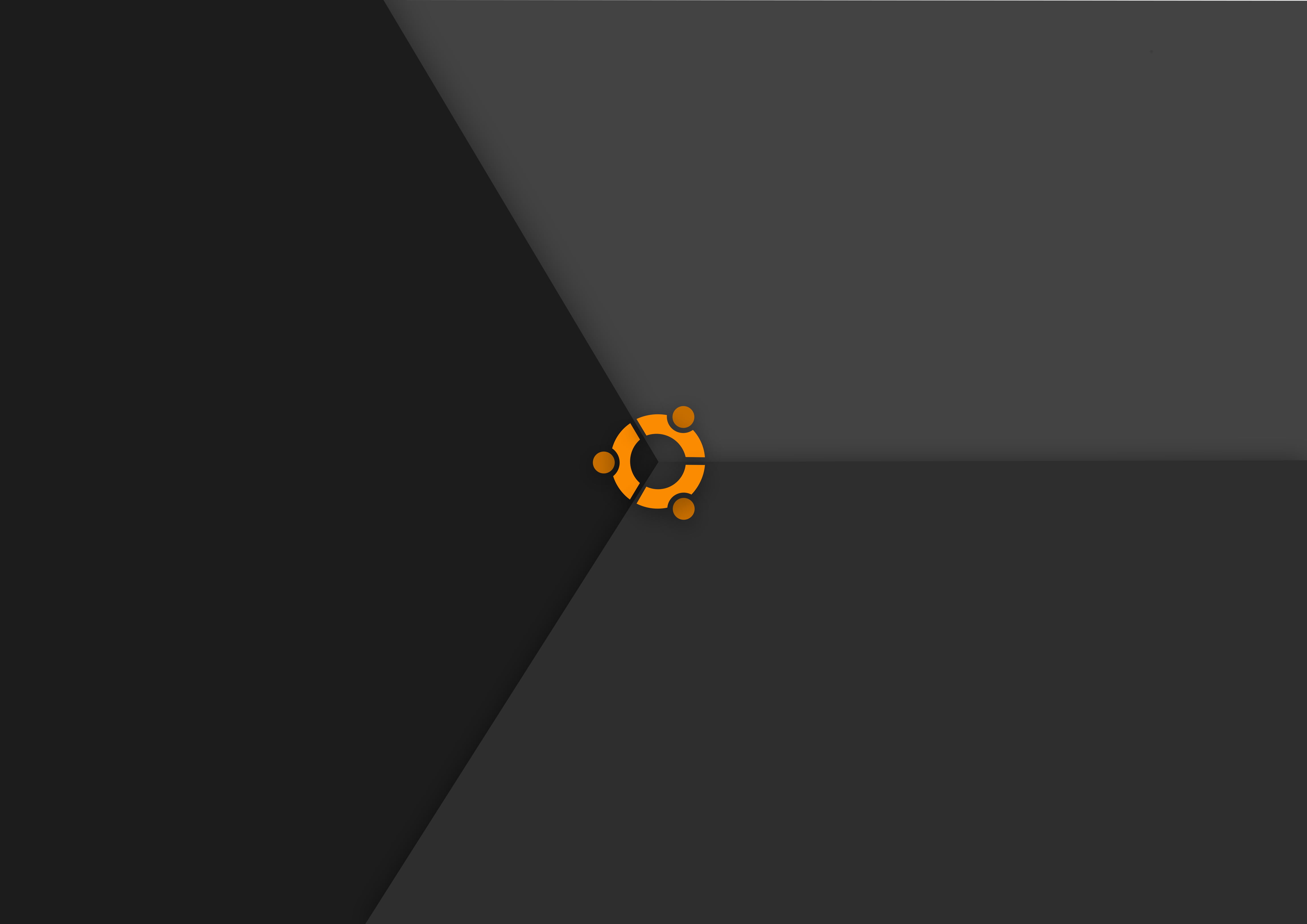 4595x3247 Orange and black illustration, Ubuntu, Linux, black, grey HD wallpaper
