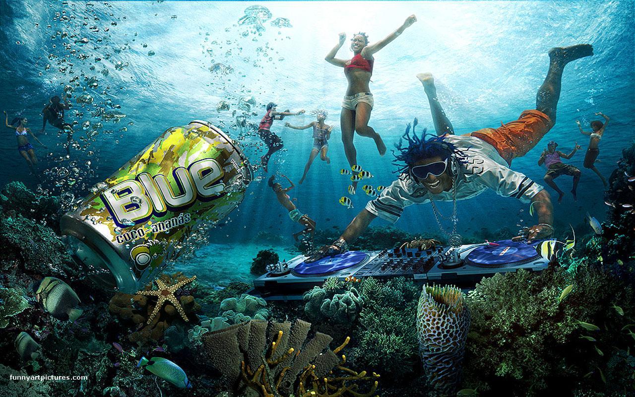 1280x800 Desktop wallpaper, Fundo do mar DJ .