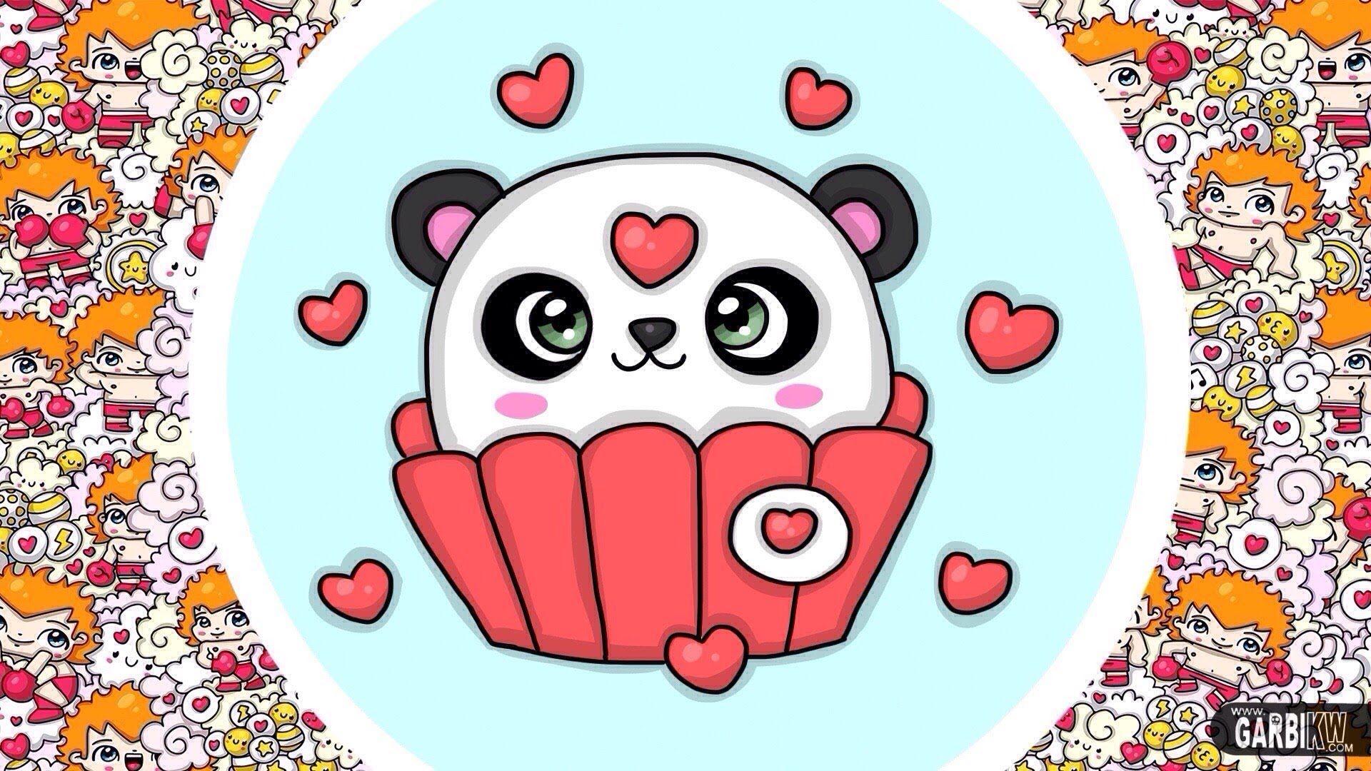 1920x1080 Drawn panda cute cupcake and in color drawn panda cute cupcake