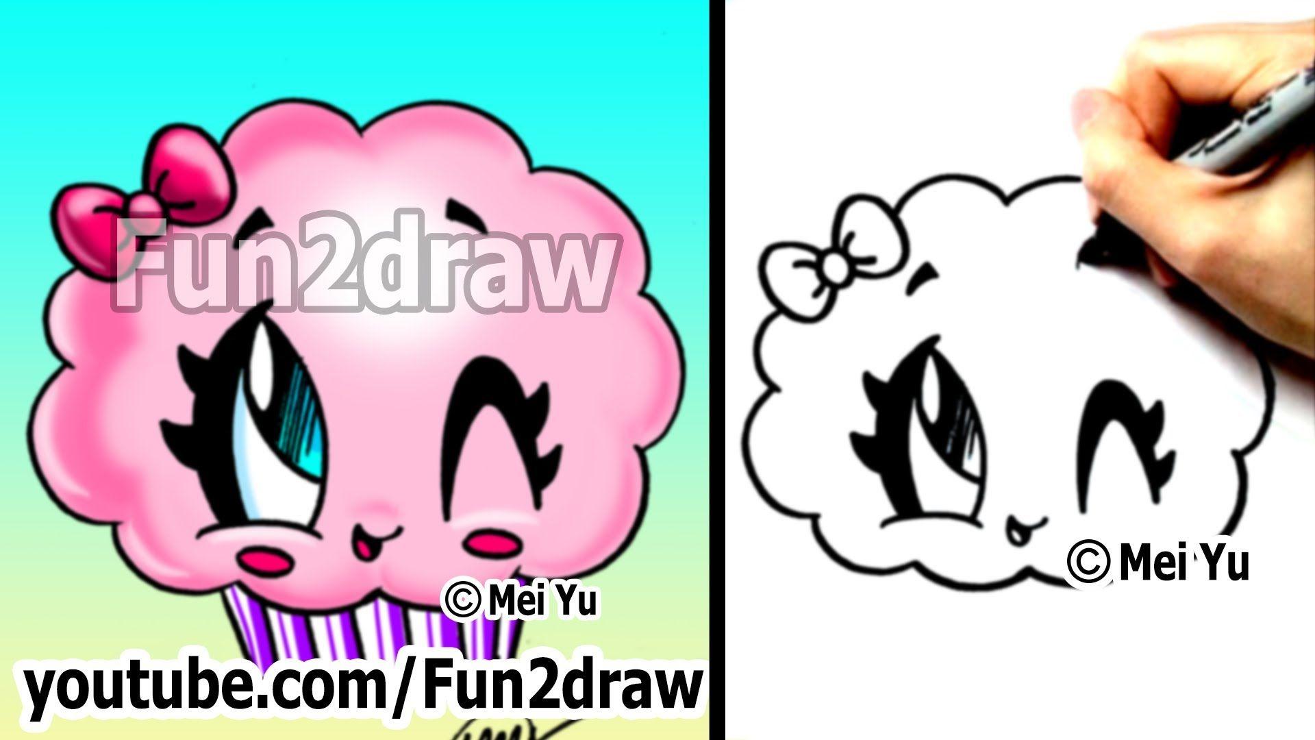 1920x1080 Kawaii Cupcake! to Draw Kawaii Food