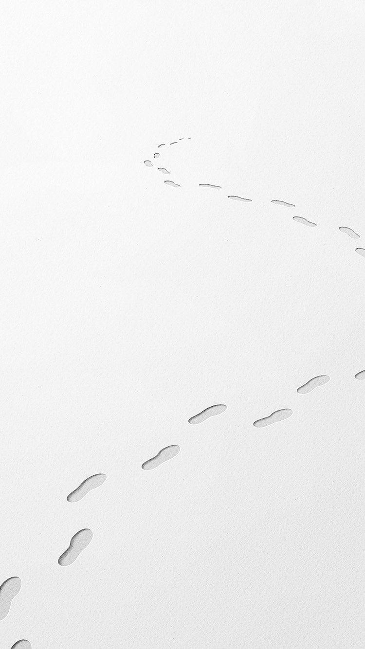 750x1334 iPhone wallpaper. road footsprint land white
